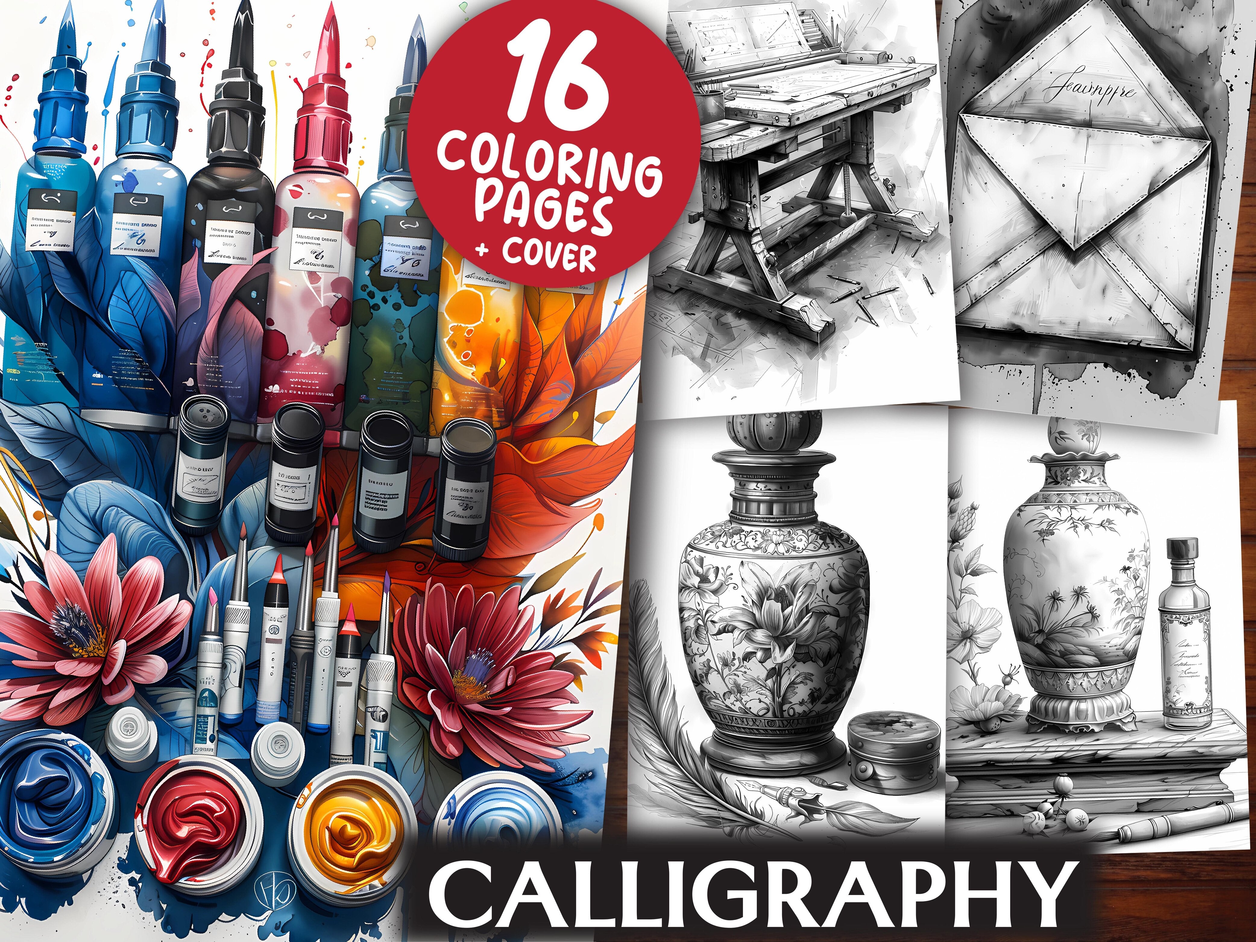 Calligraphy Coloring Books