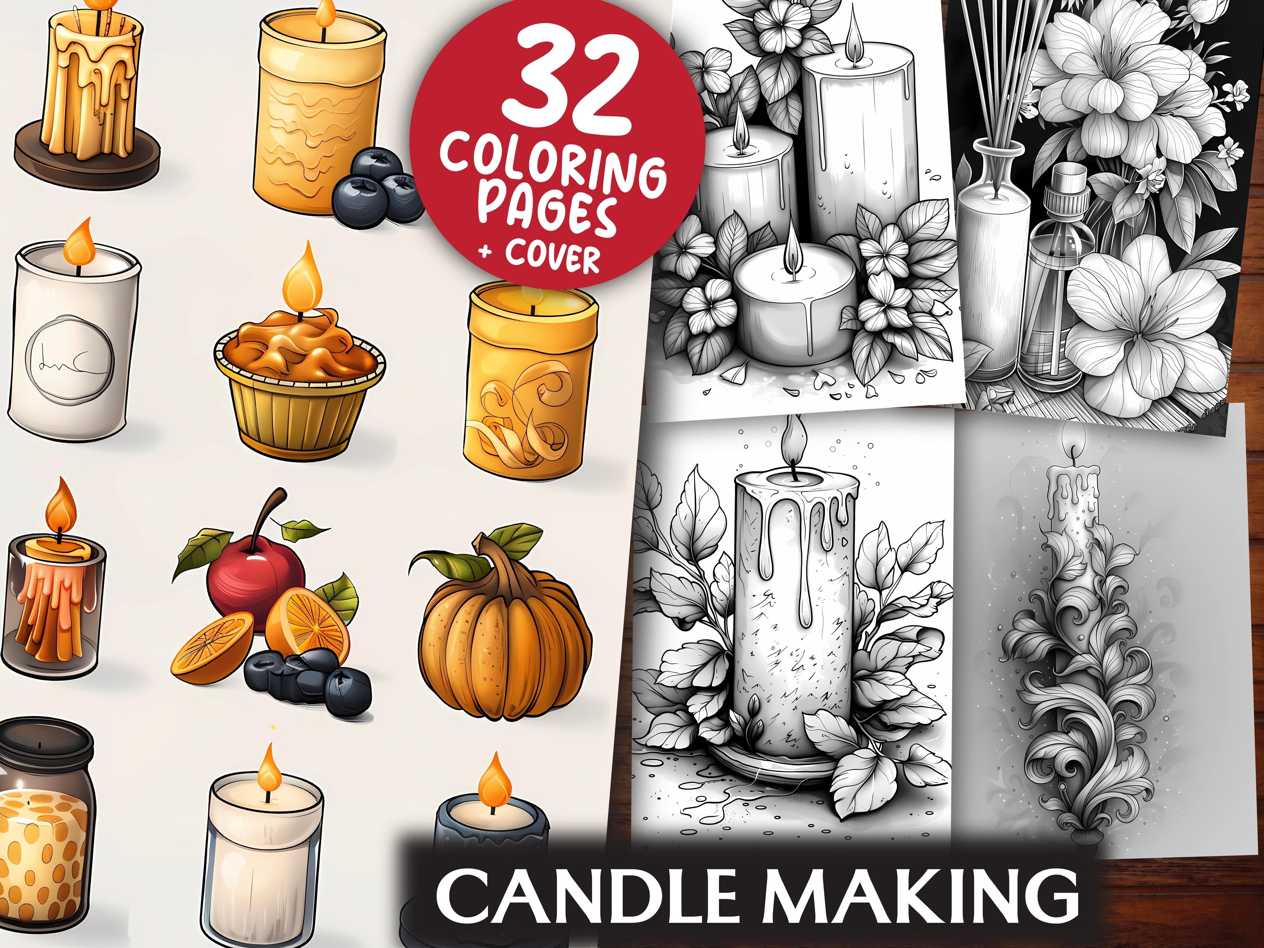 Candle Making Coloring Books