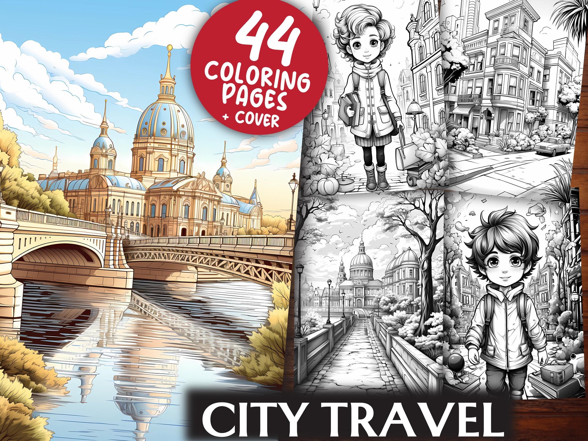 City Travel Coloring Books - CraftNest