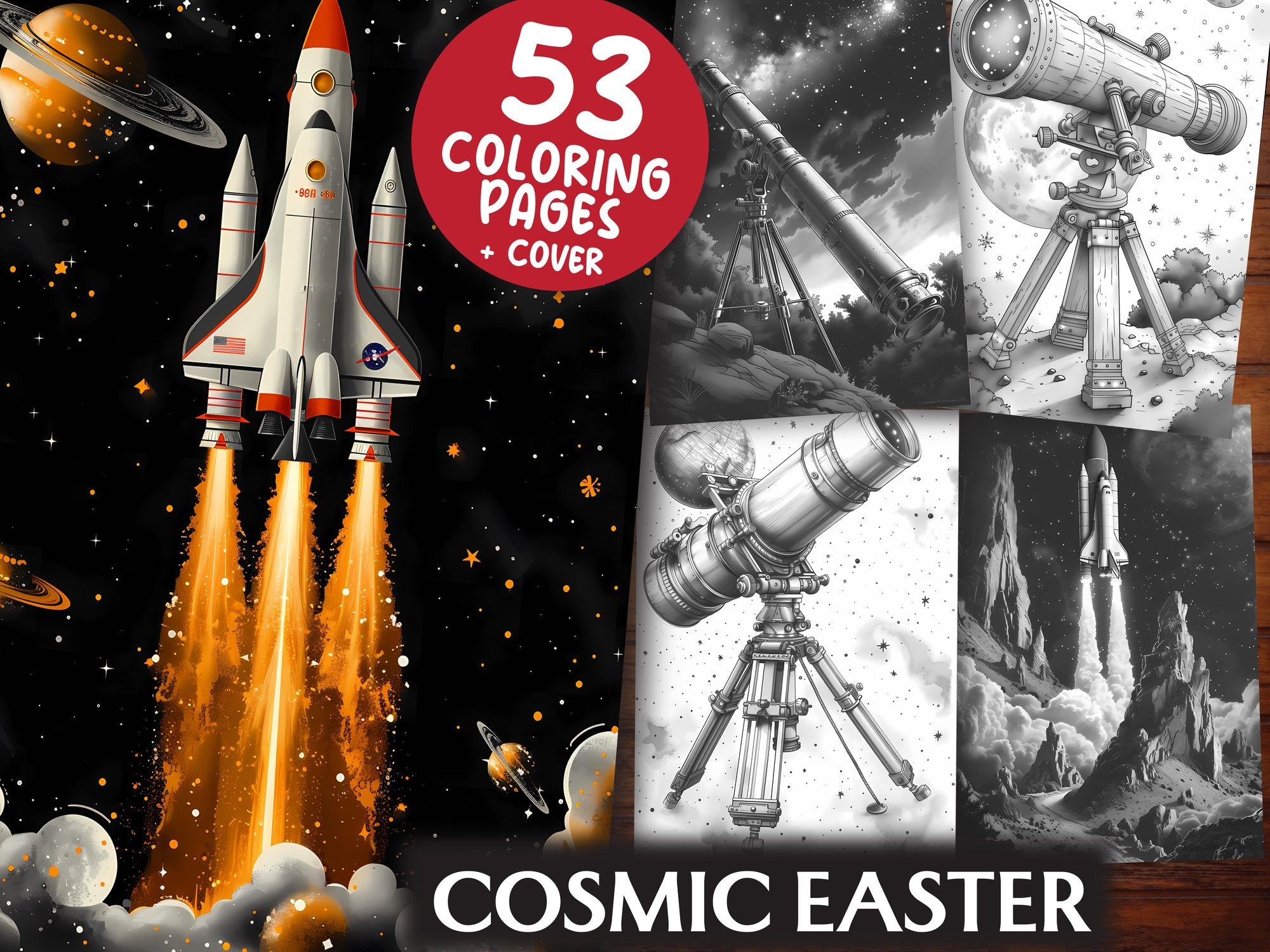 Cosmic Easter Coloring Books - CraftNest