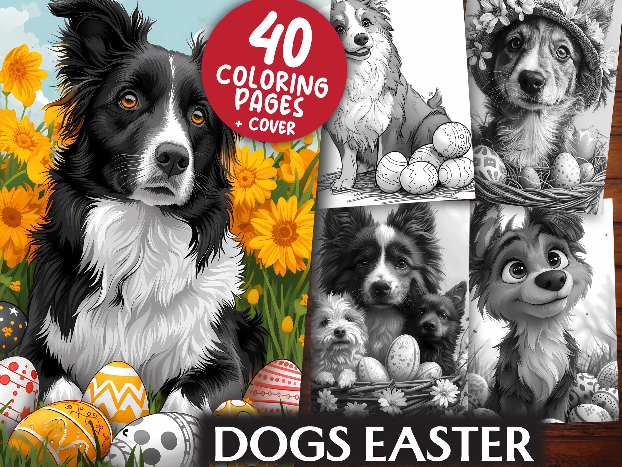 Dogs Easter Coloring Books - CraftNest