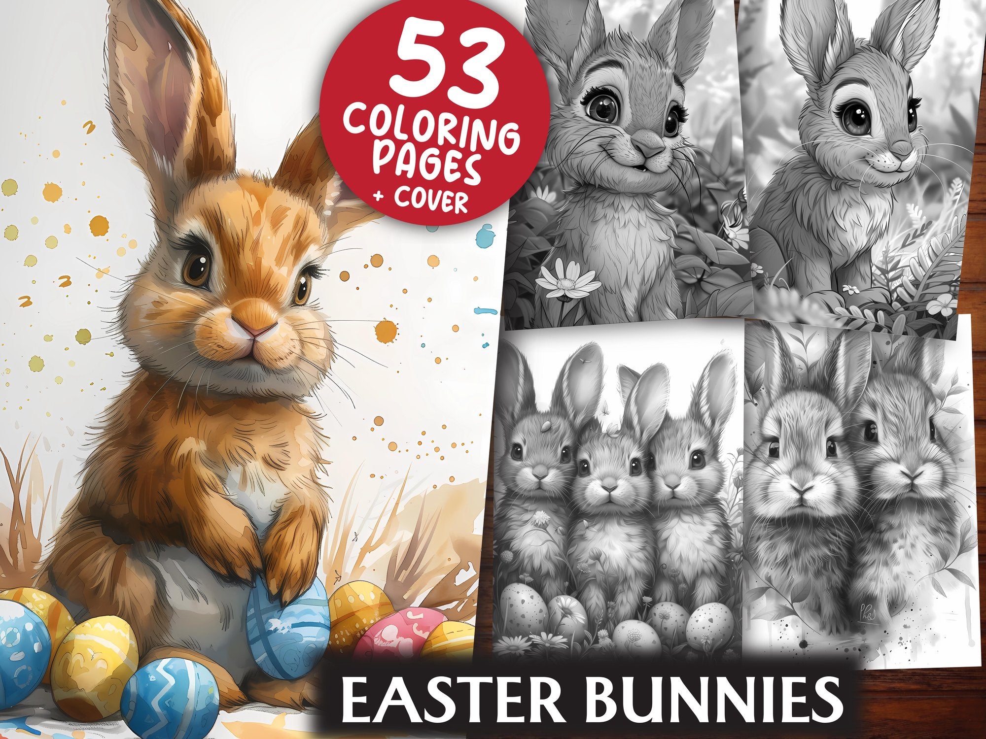 Easter Bunnies Coloring Books - CraftNest
