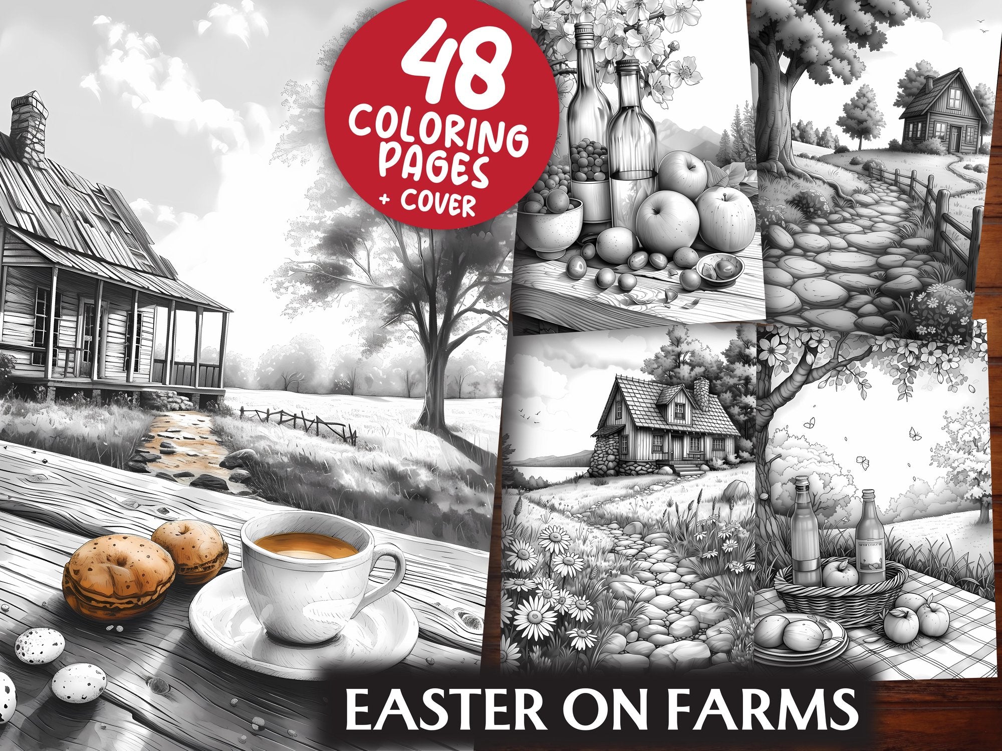 Easter on Farms Coloring Books - CraftNest