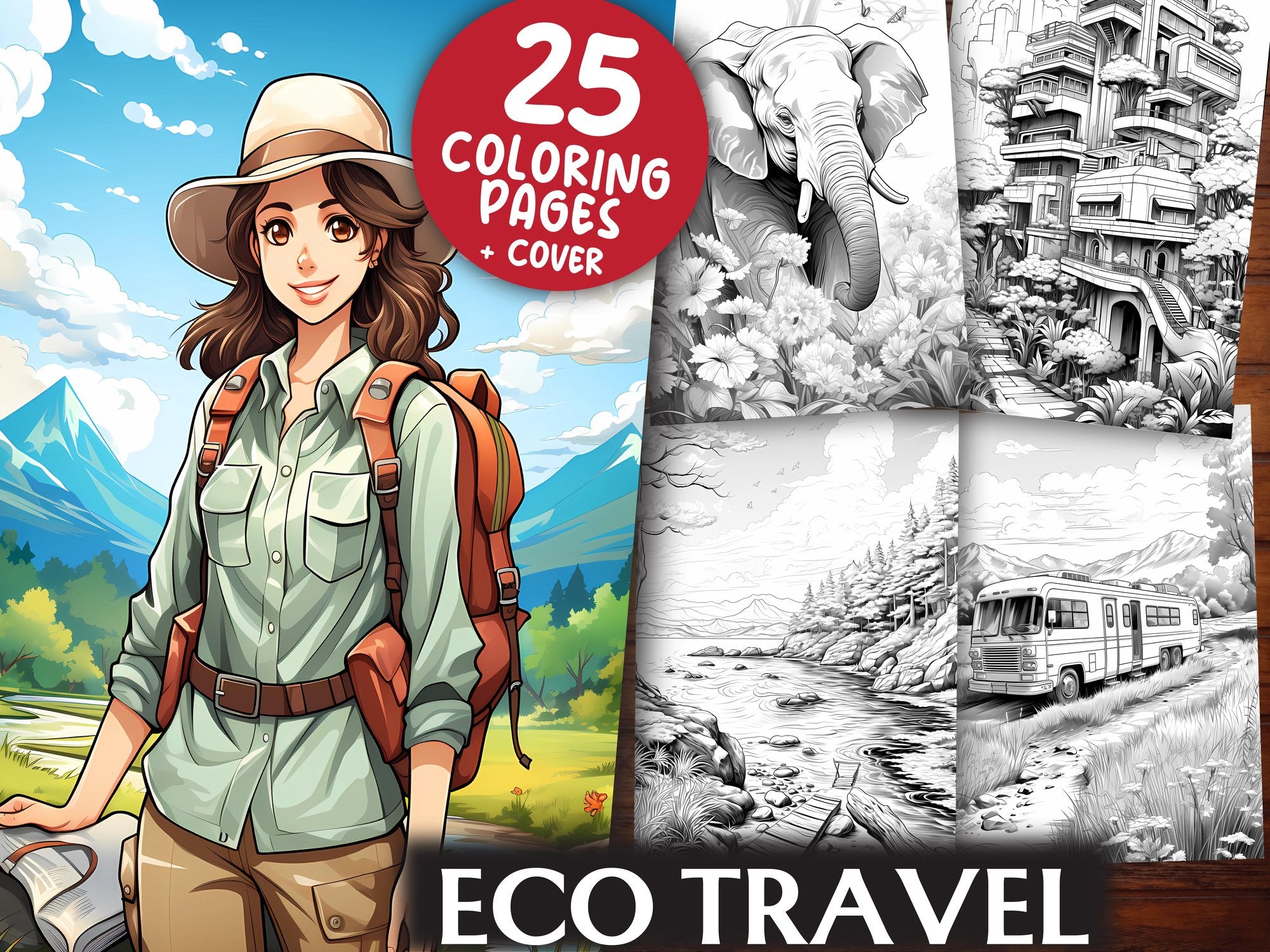 Eco Travel Coloring Books - CraftNest