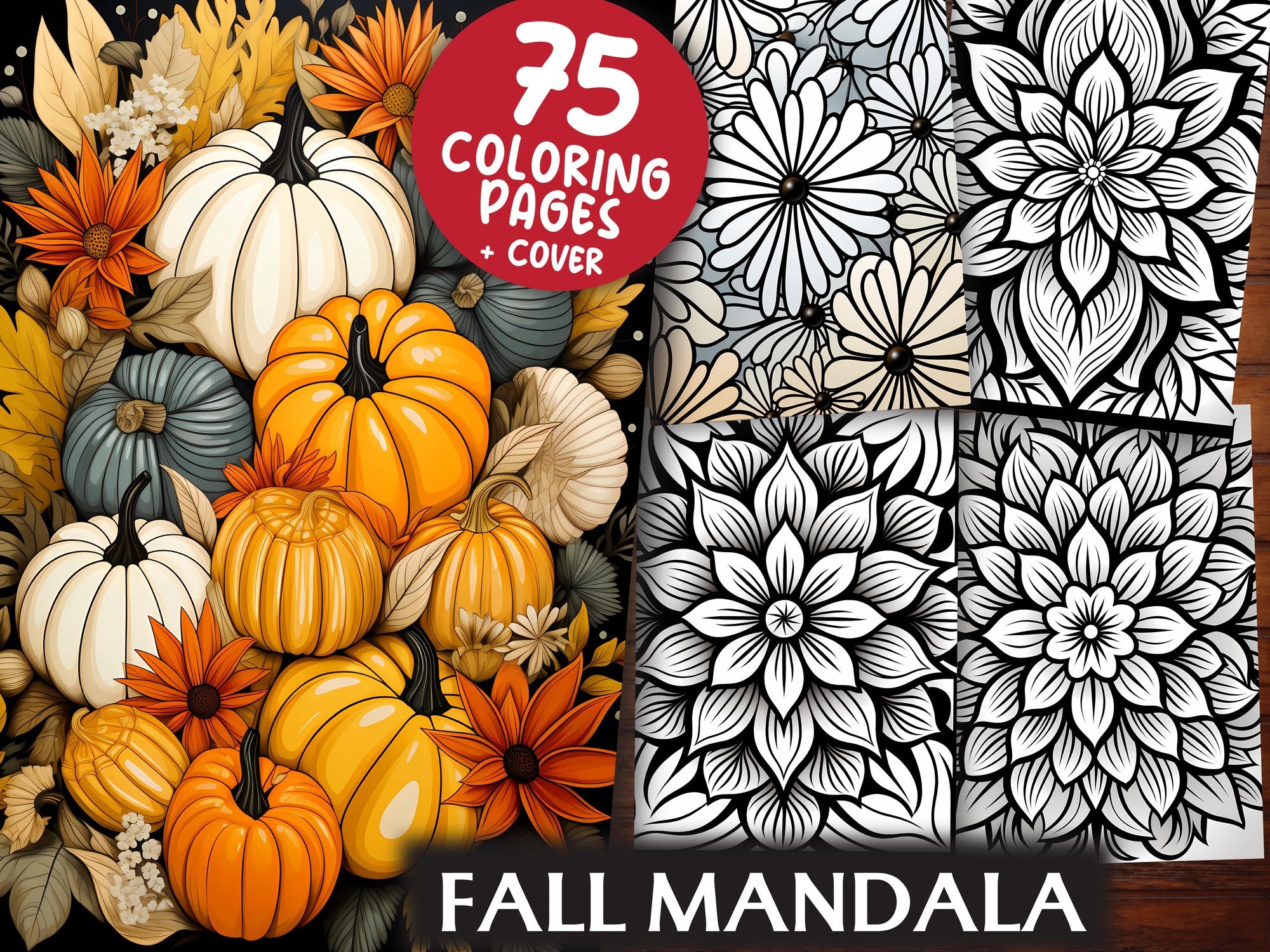 Fall Mandala Coloring Books - CraftNest