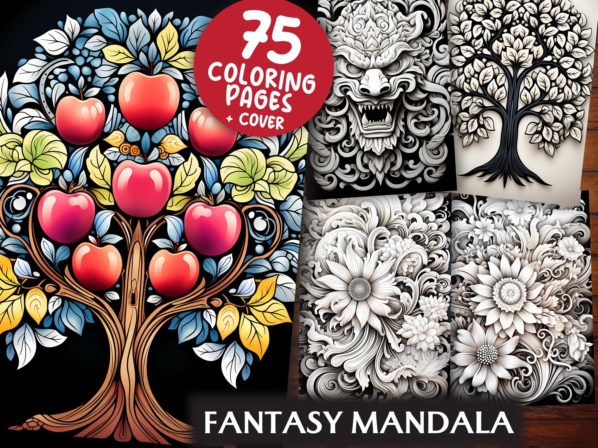 Fantasy Mandala Coloring Books - CraftNest