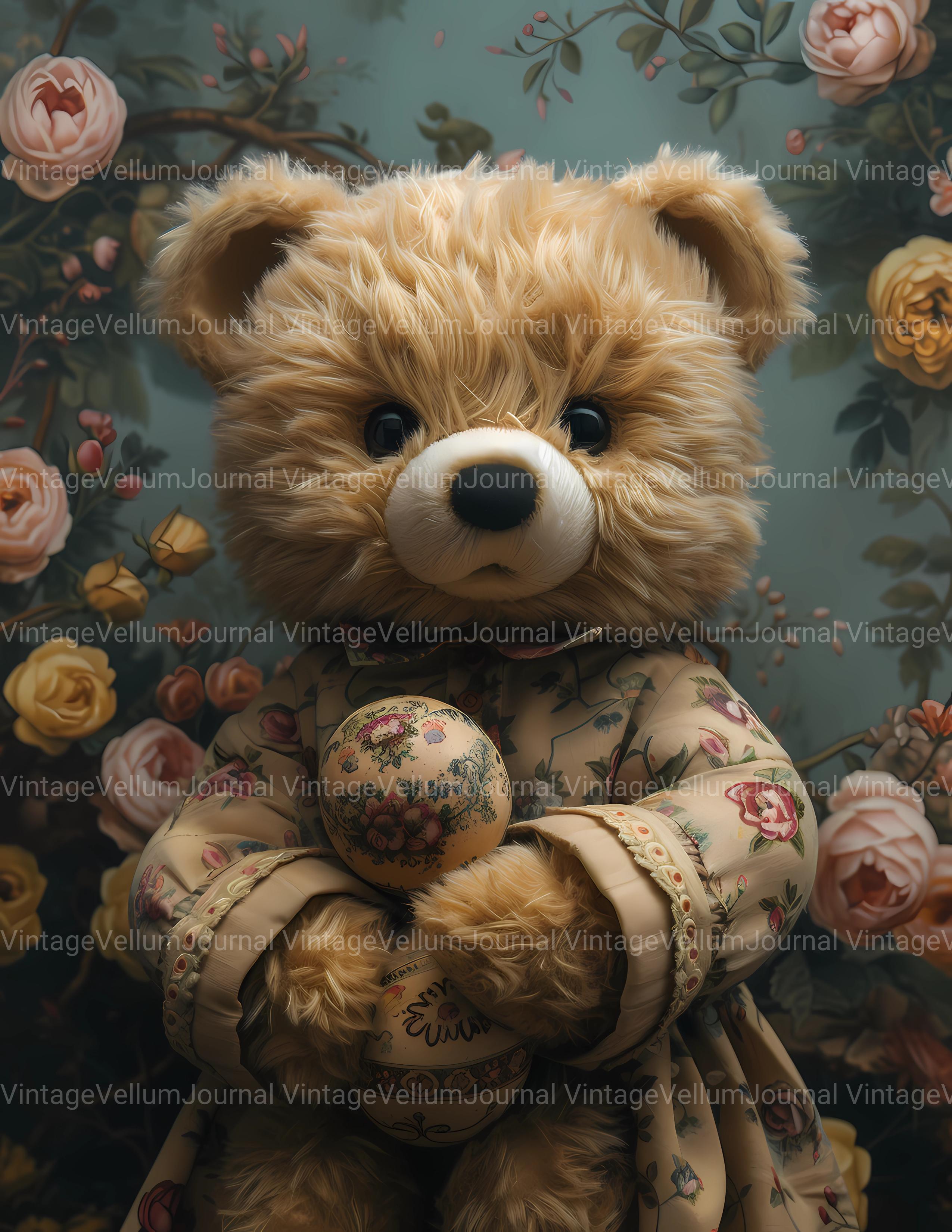 Teddy Bear Easter Junk Journal Pages - CraftNest