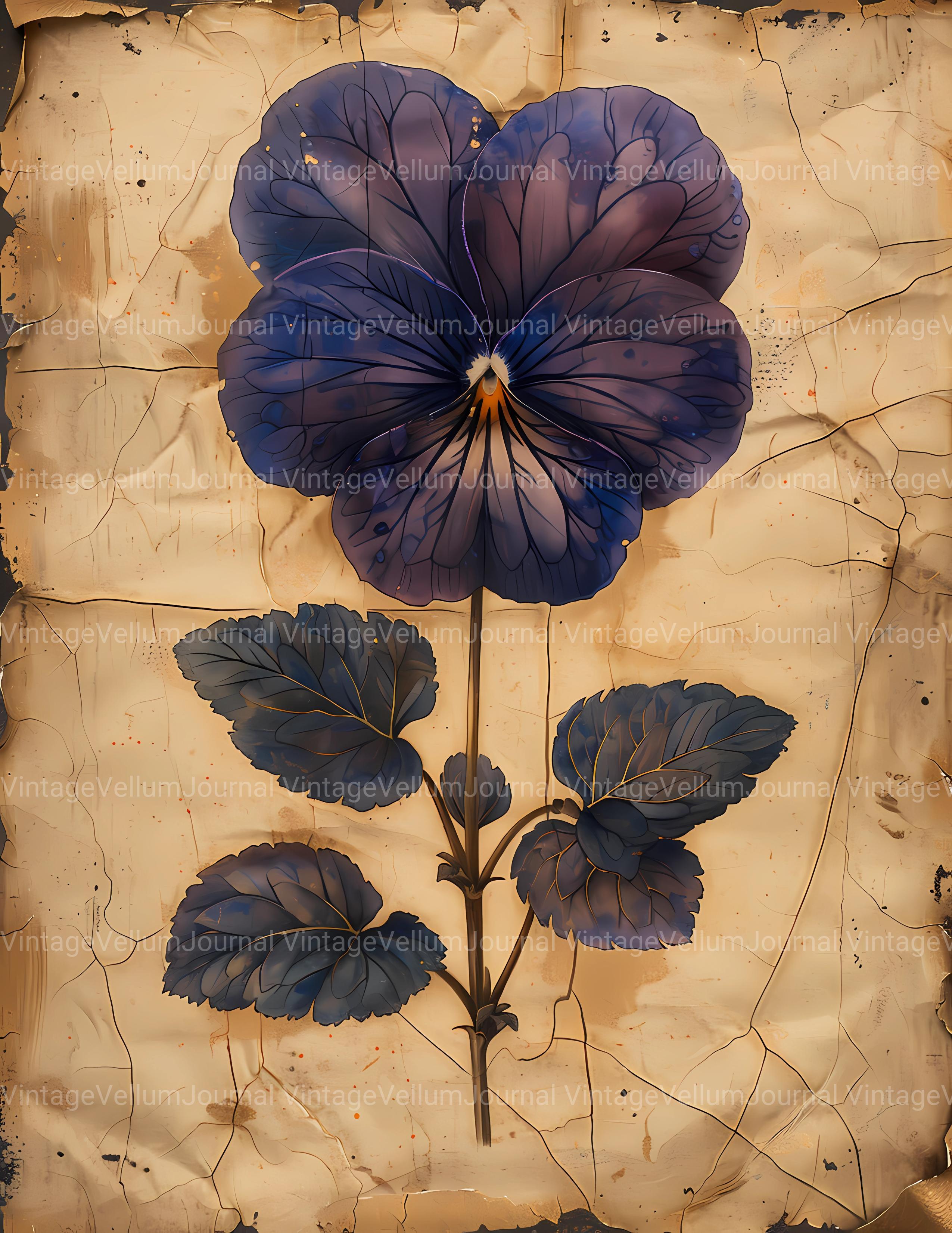Violets Flowers Junk Journal Pages - CraftNest