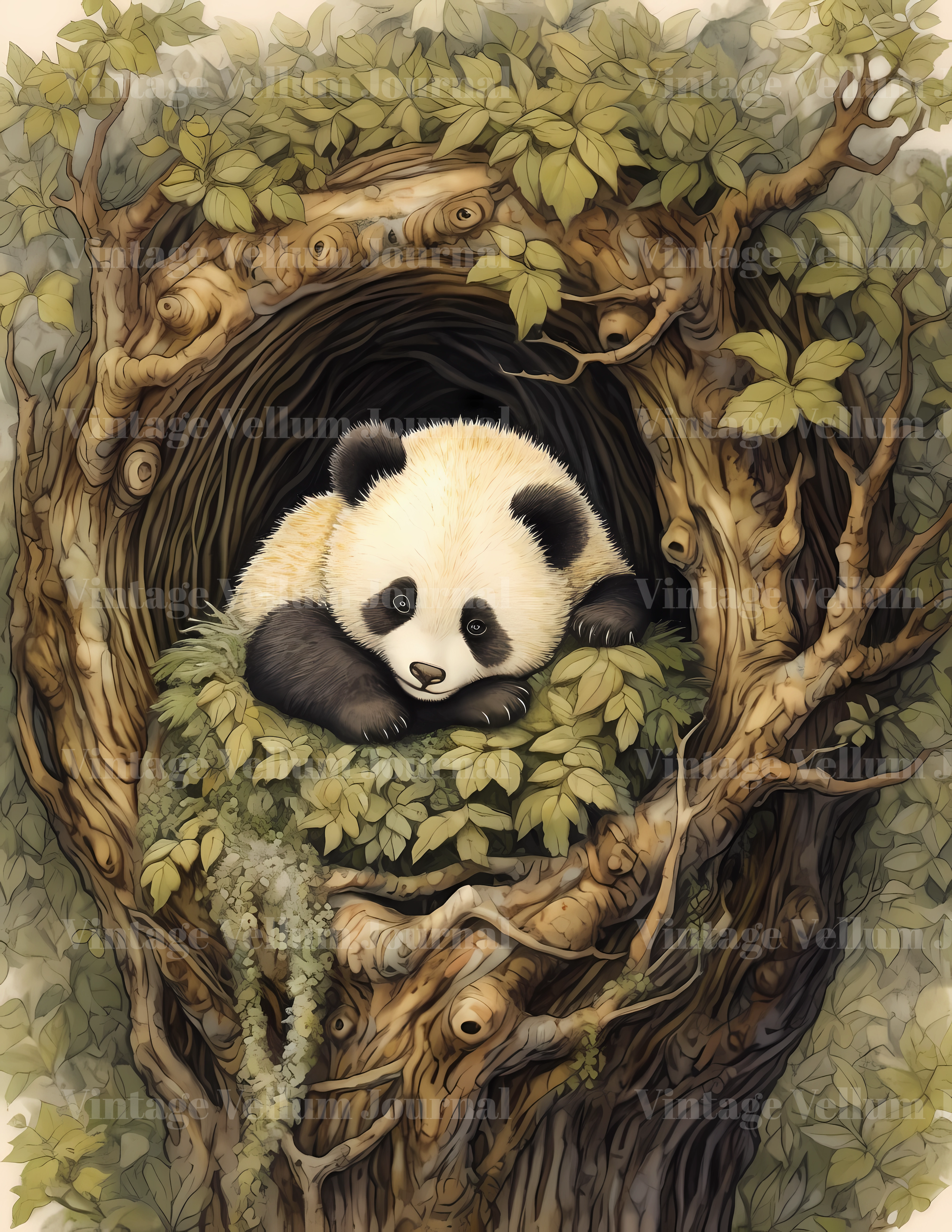 Baby Panda Junk Journal Pages - CraftNest