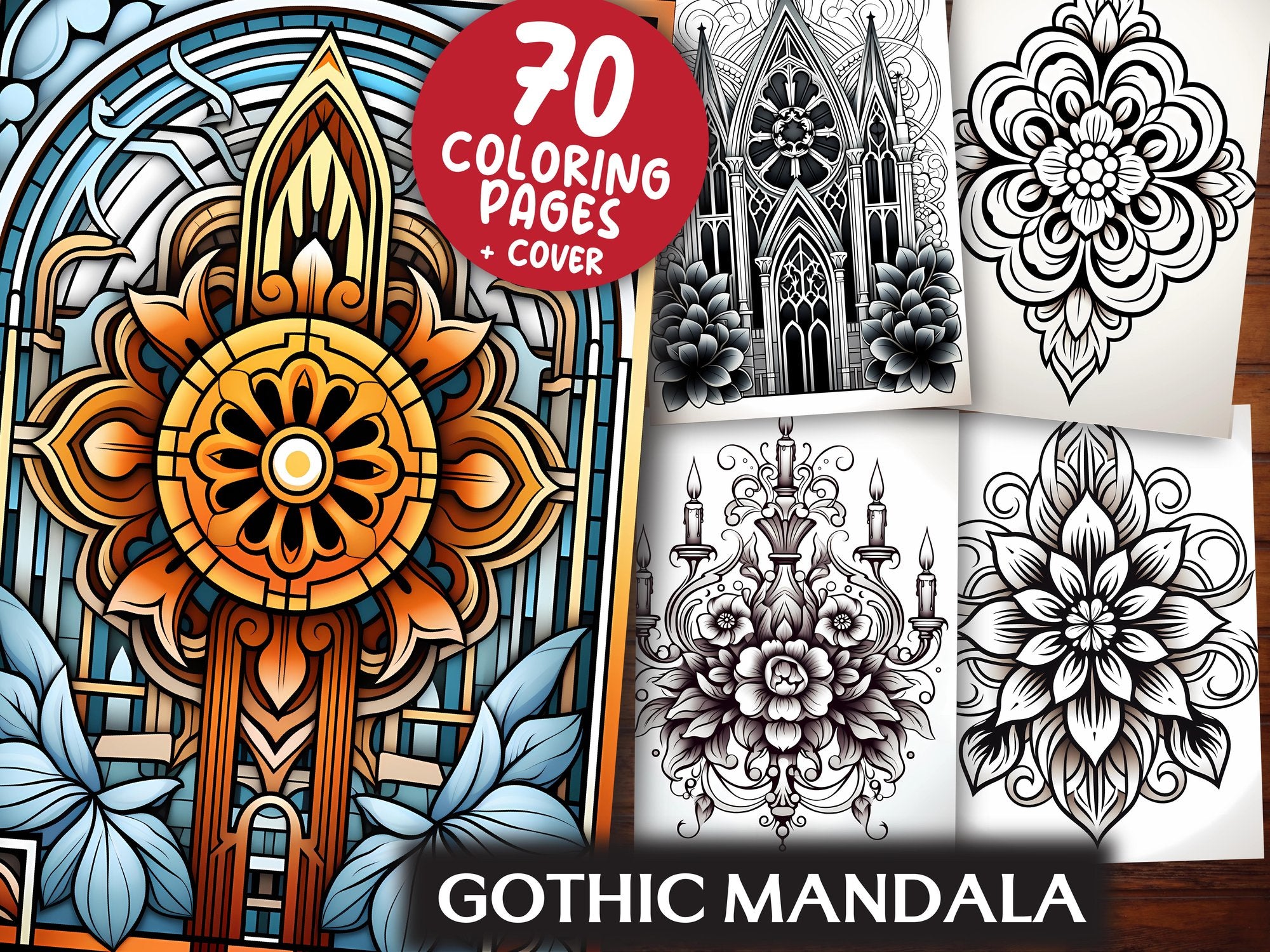 Gothic Mandala Coloring Books - CraftNest