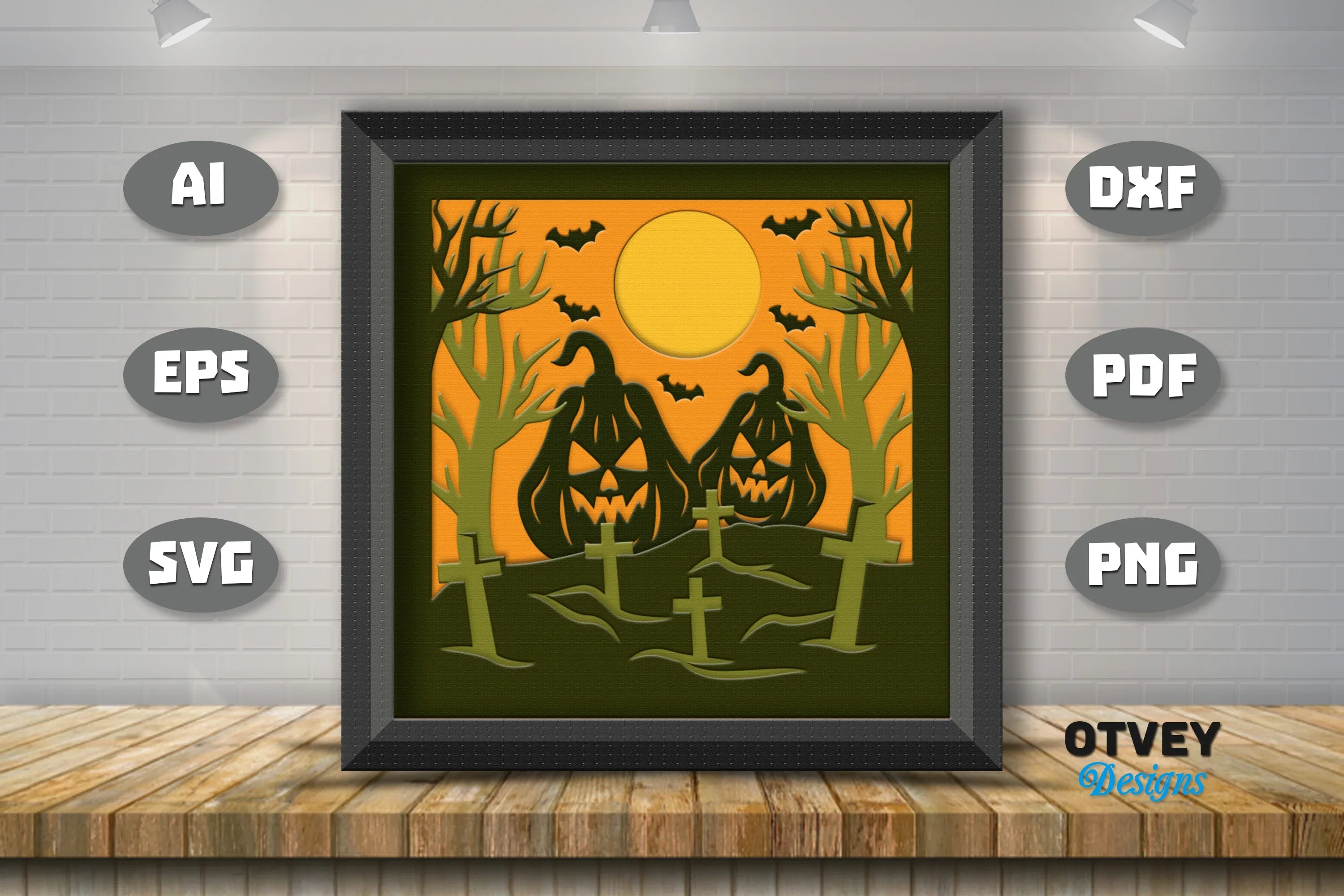 Halloween 3D Shadow Box SVG Bundle