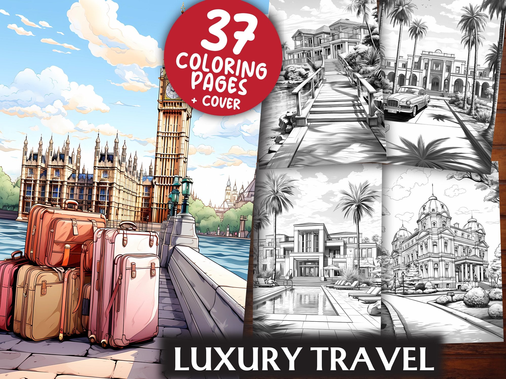Luxury Travel Coloring Books - CraftNest