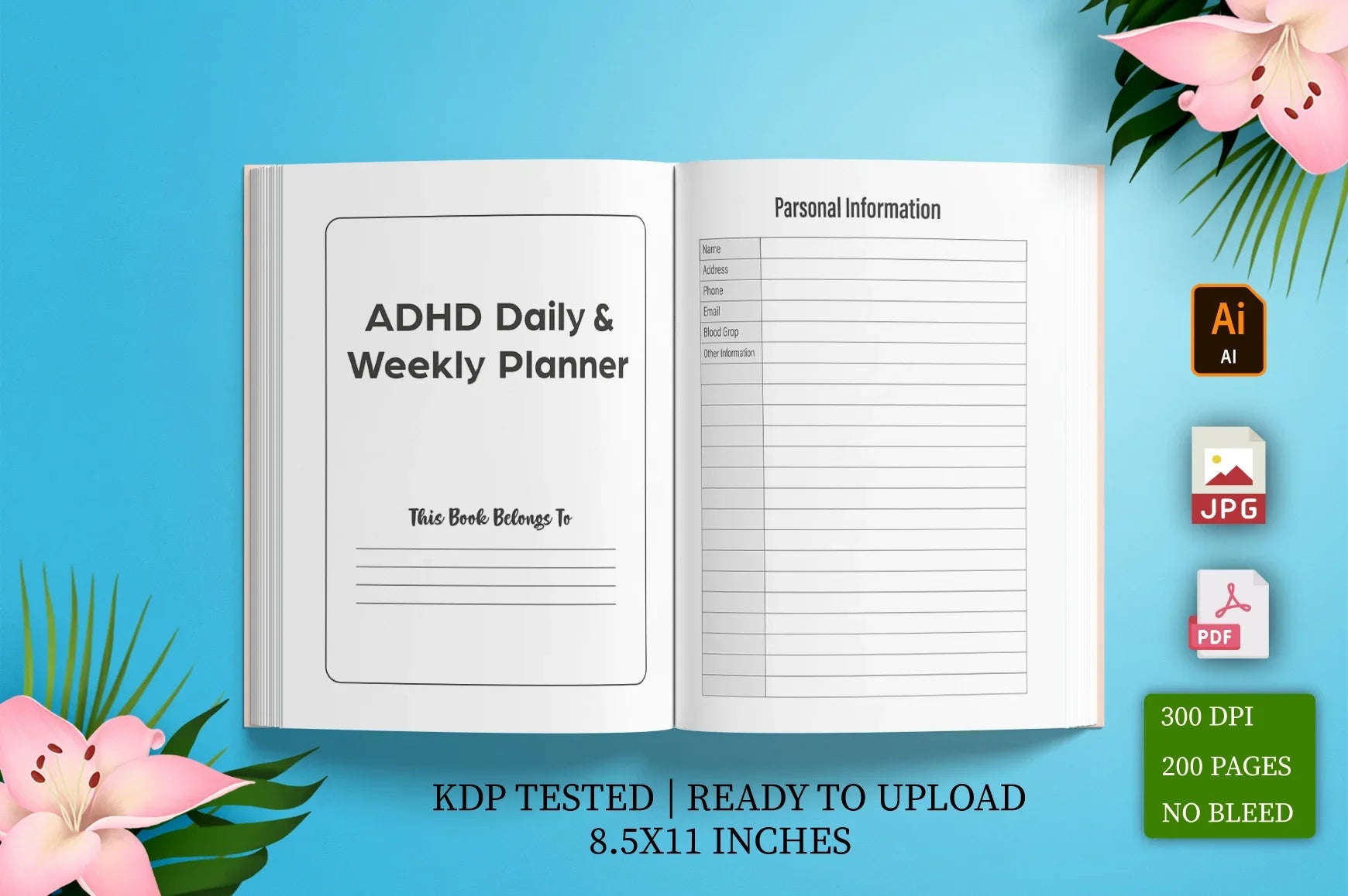 ADHD Daily Weekly Planner