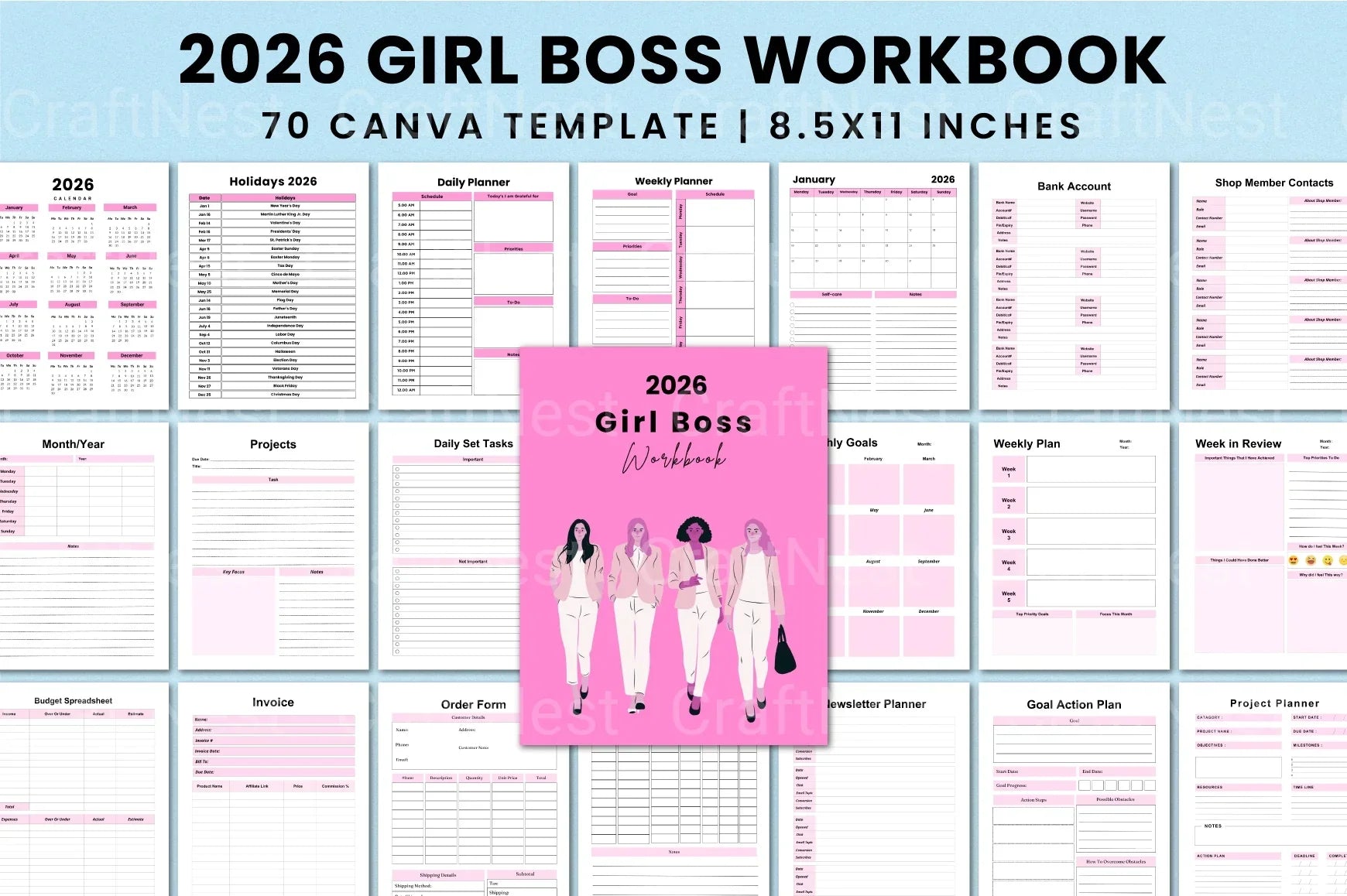 Girl Boss Workbook: Empower Your Journey