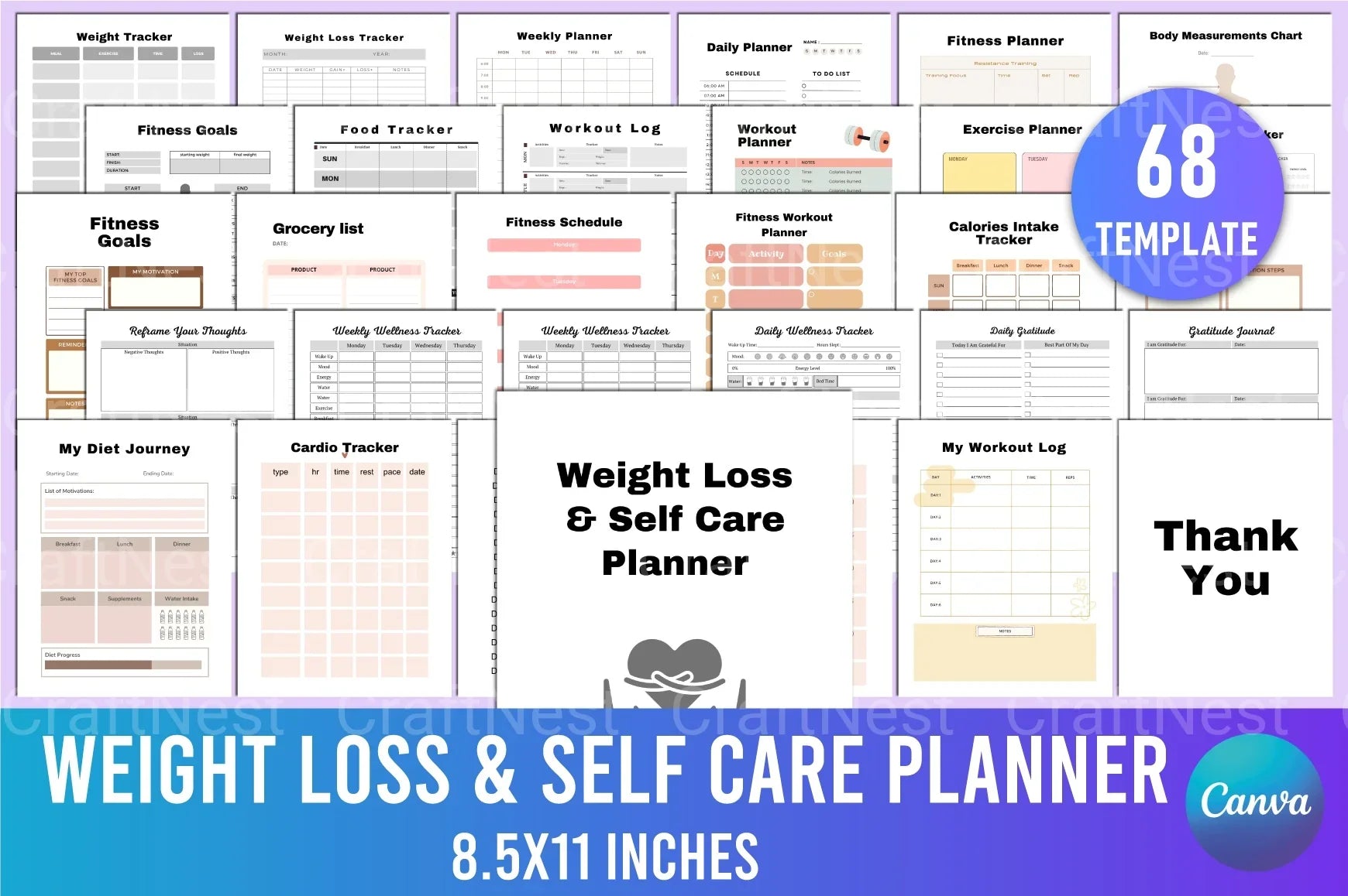 Weight Loss Self-Care Planner
