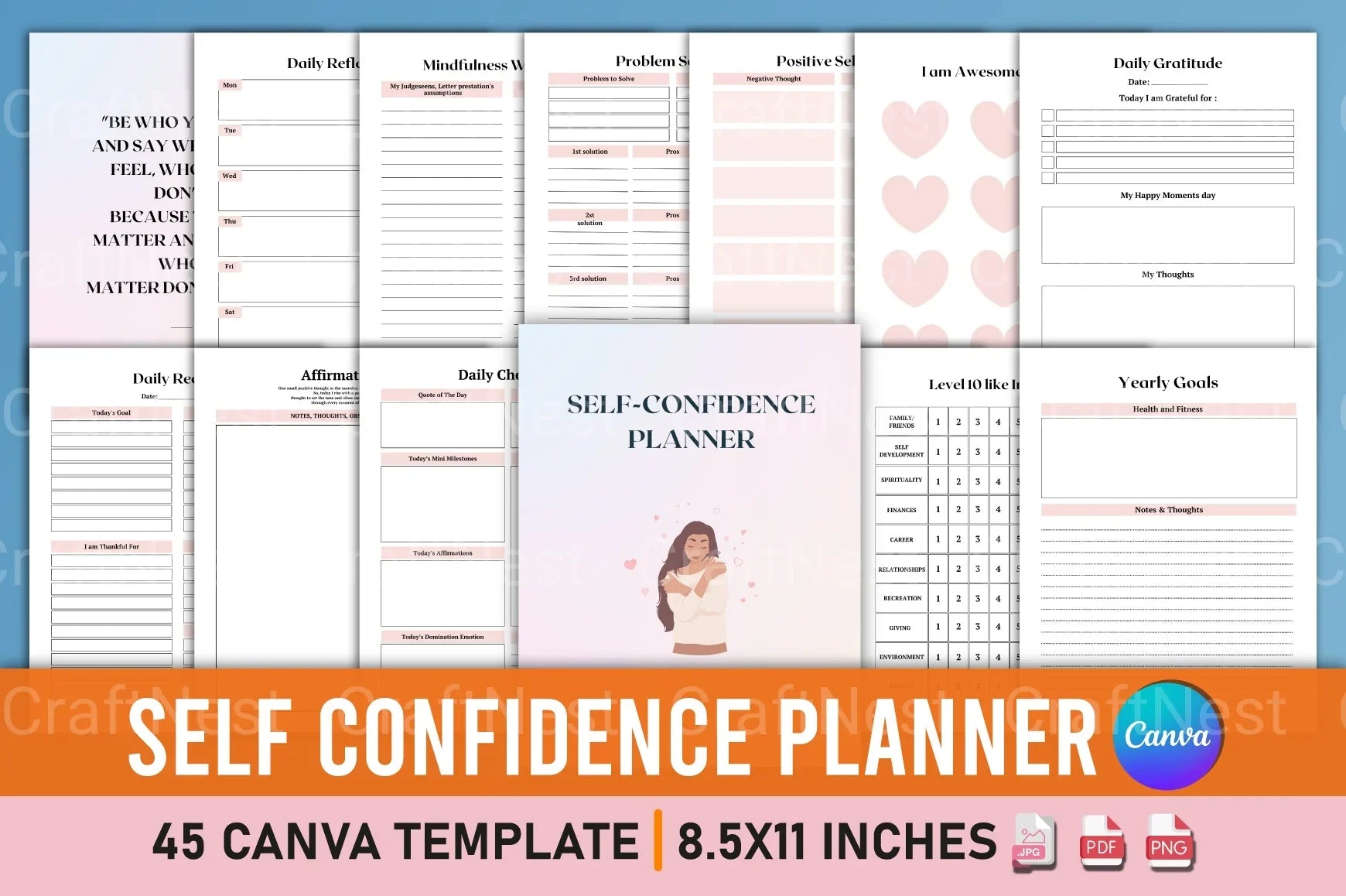 Self Confidence Planner for Personal Growth
