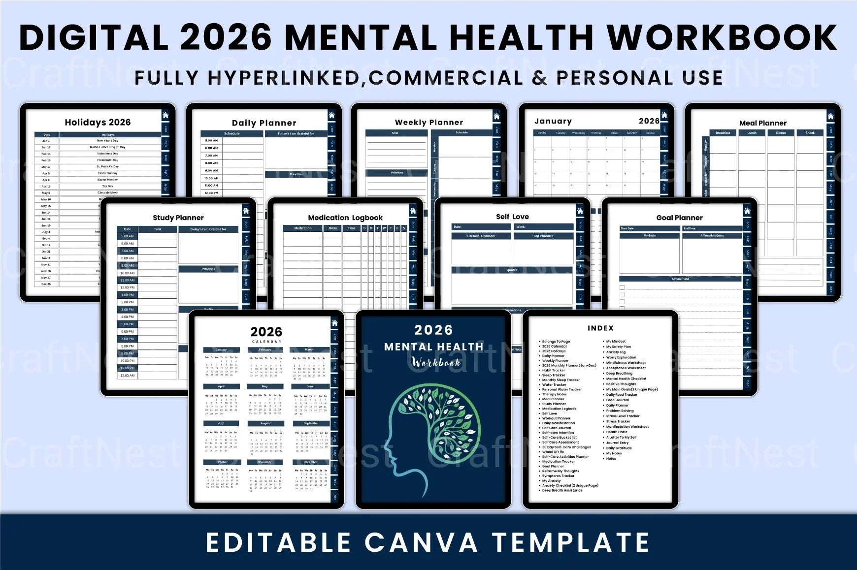 Mental Health Workbook for Personal Growth