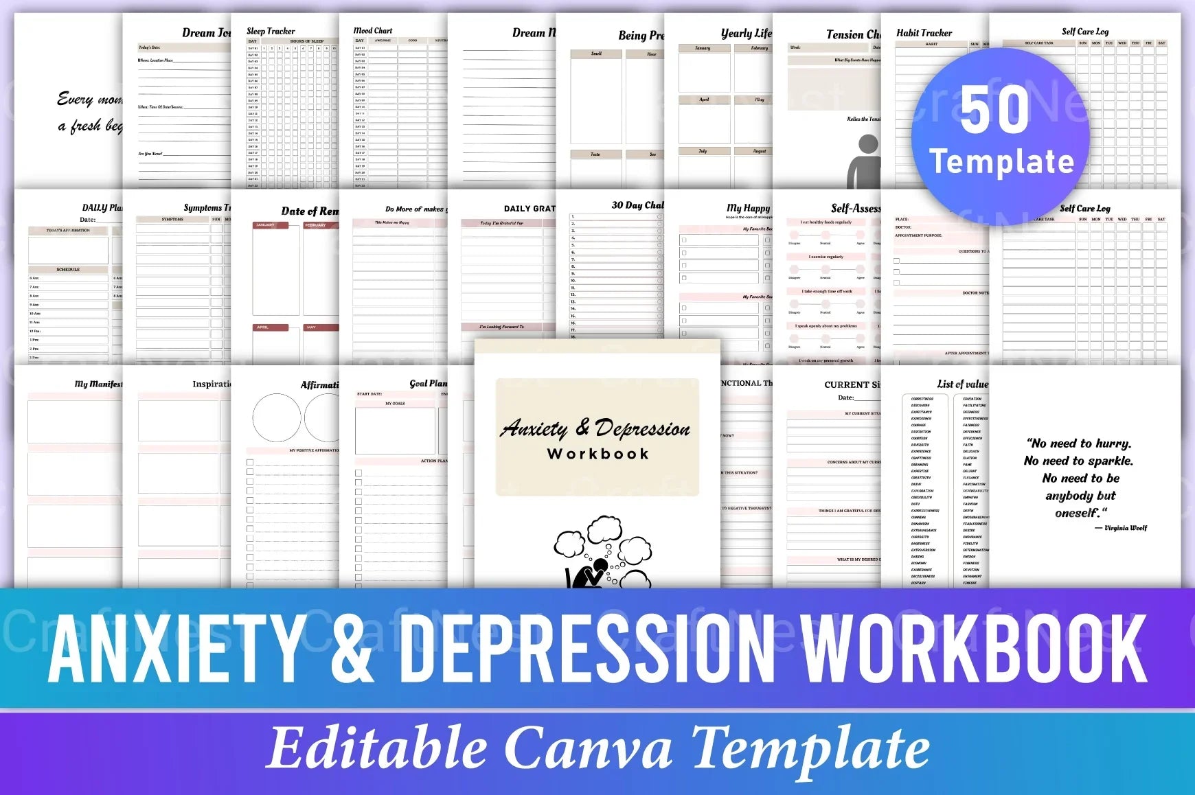 Anxiety and Depression Workbook for Mental Health