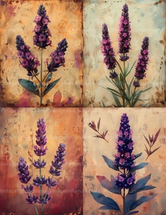 Lavender Flowers Junk Journal Pages - CraftNest