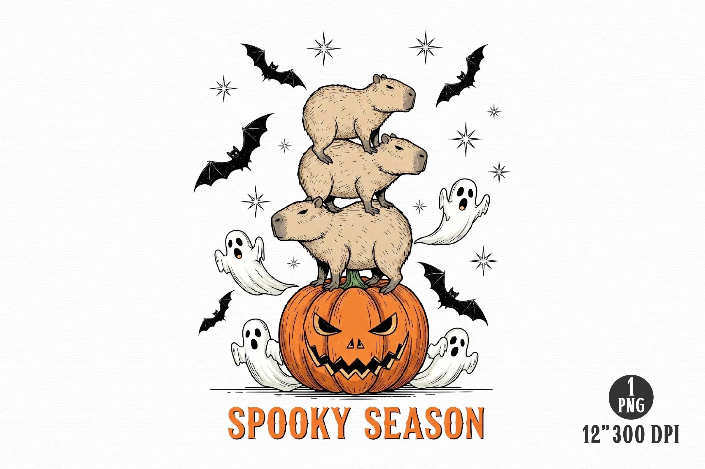 Halloween Capybara Clipart Bundle