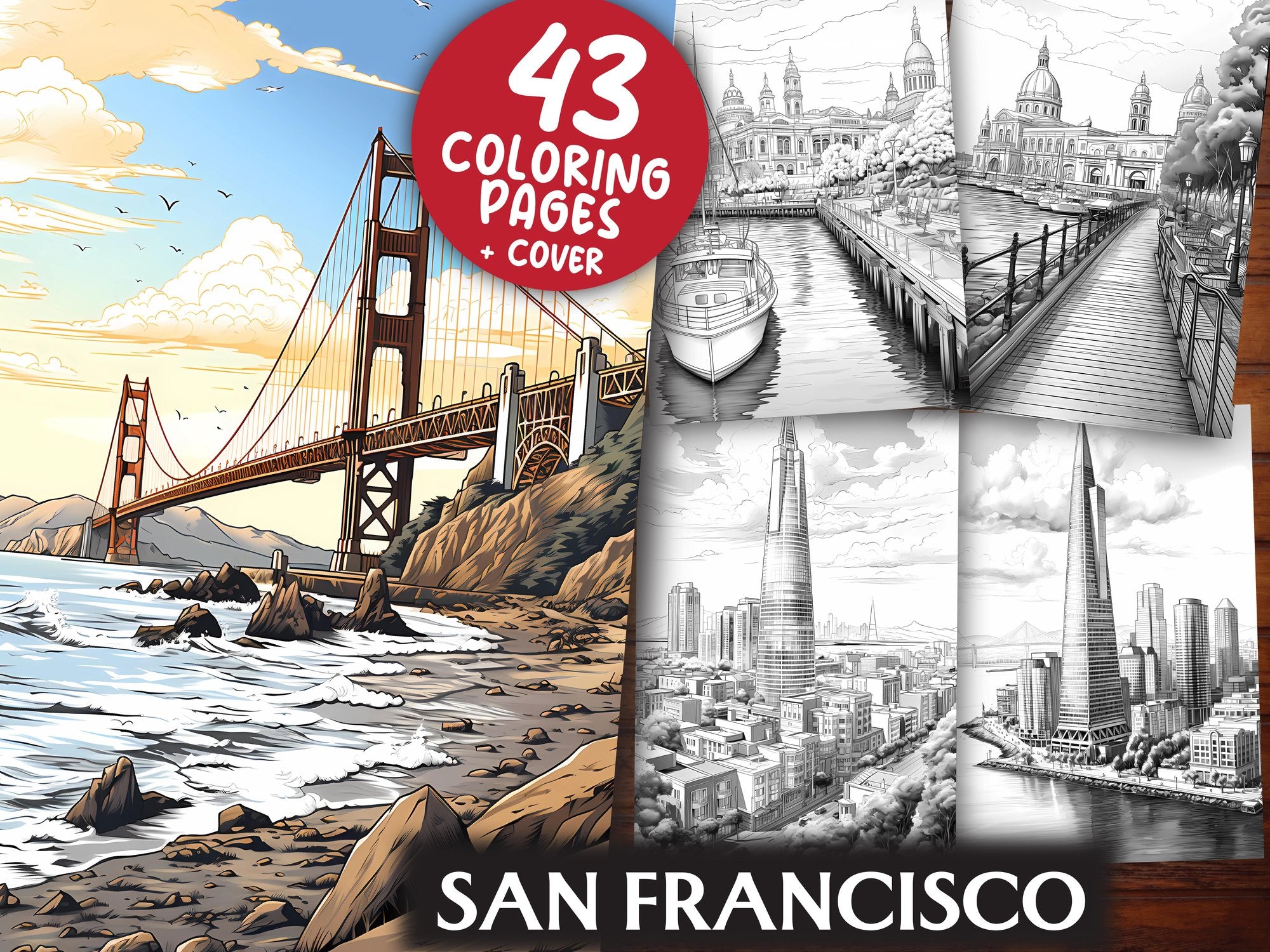 San Francisco Coloring Books - CraftNest