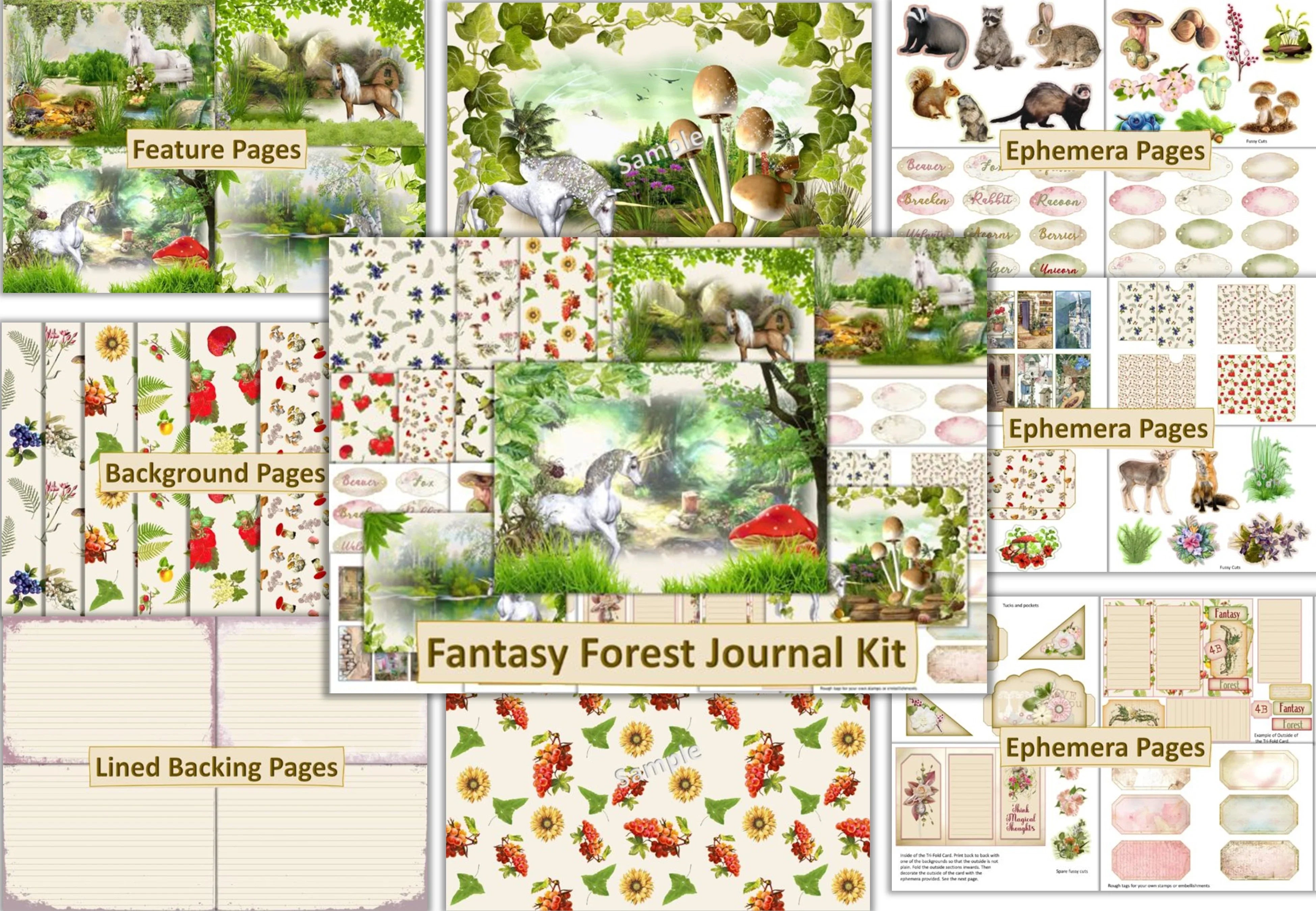 Fantasy Forest Junk Journal Bundle