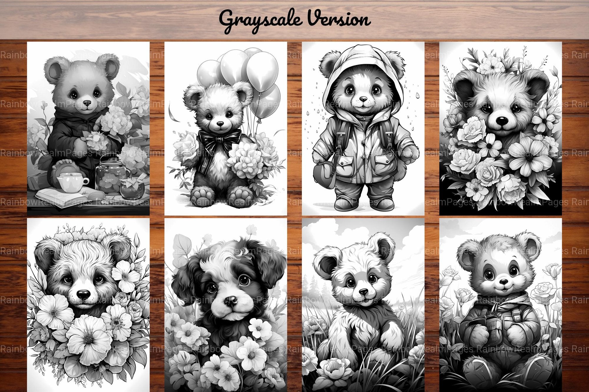Spring Teddy Bears Coloring Books - CraftNest