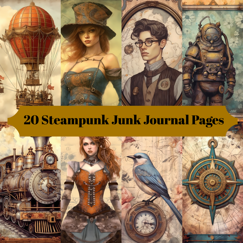 Steampunk Junk Journal Pages - CraftNest