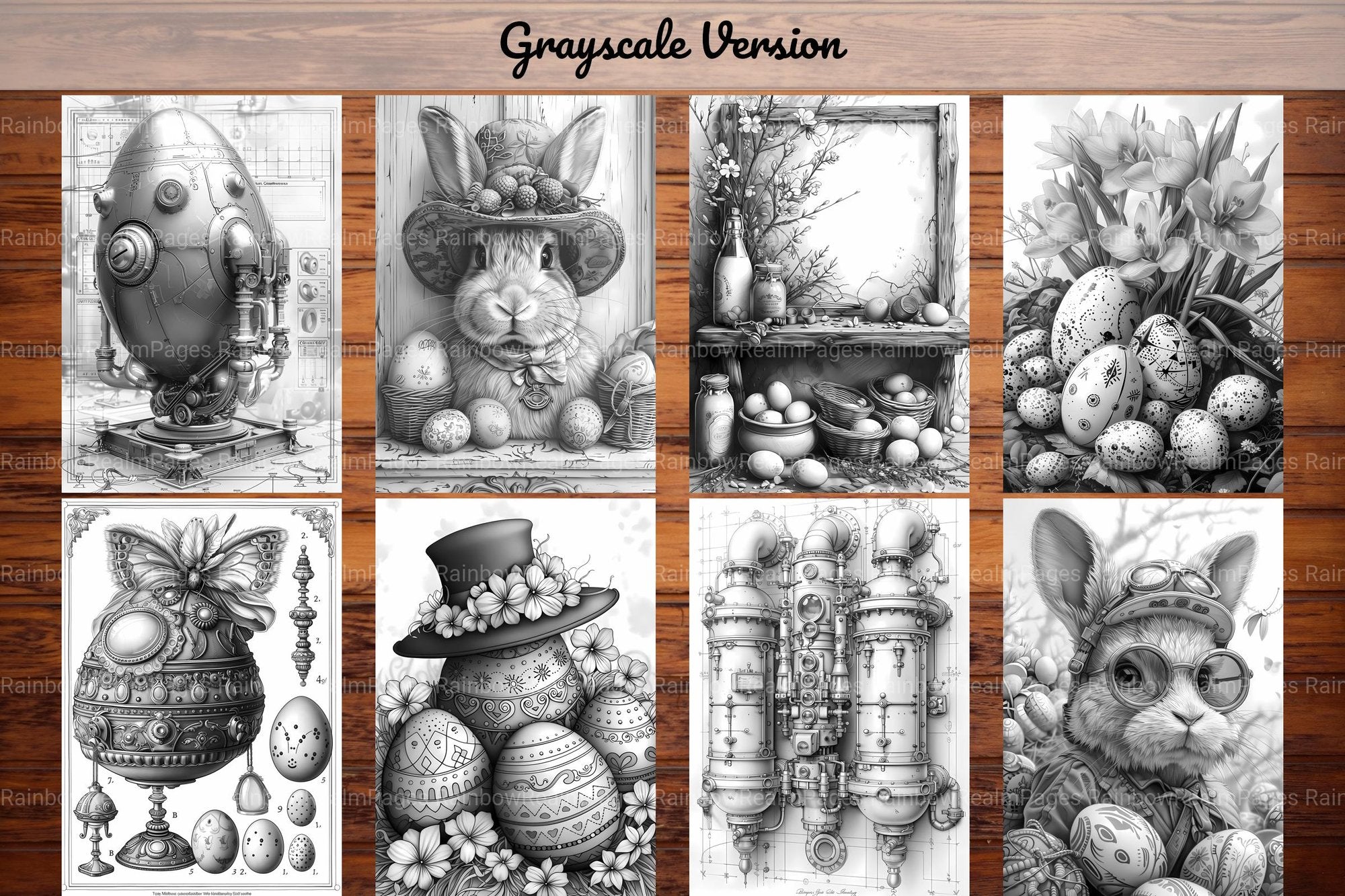 Steampunk Easter Coloring Books - CraftNest