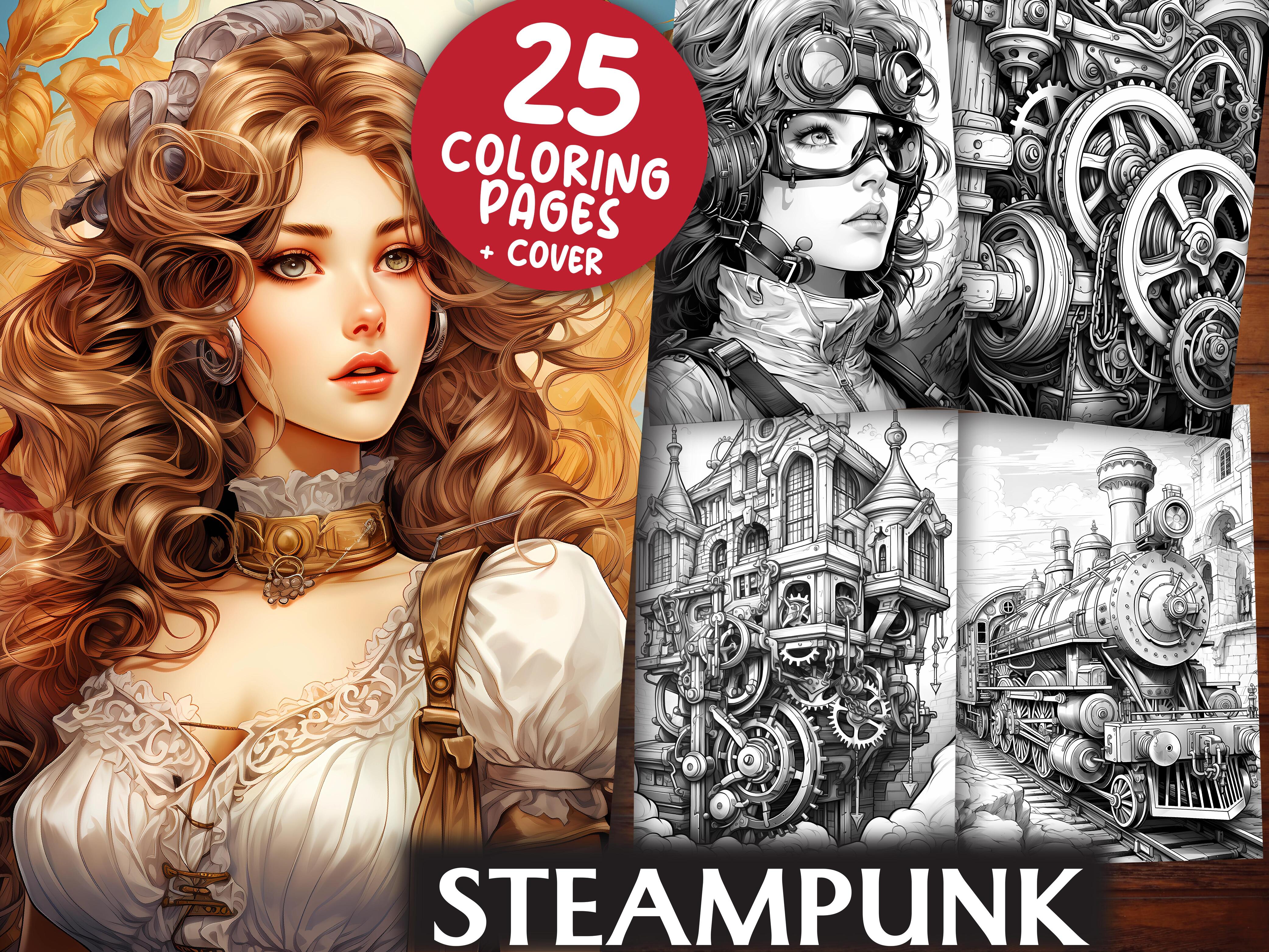 Steampunk Coloring Books - CraftNest