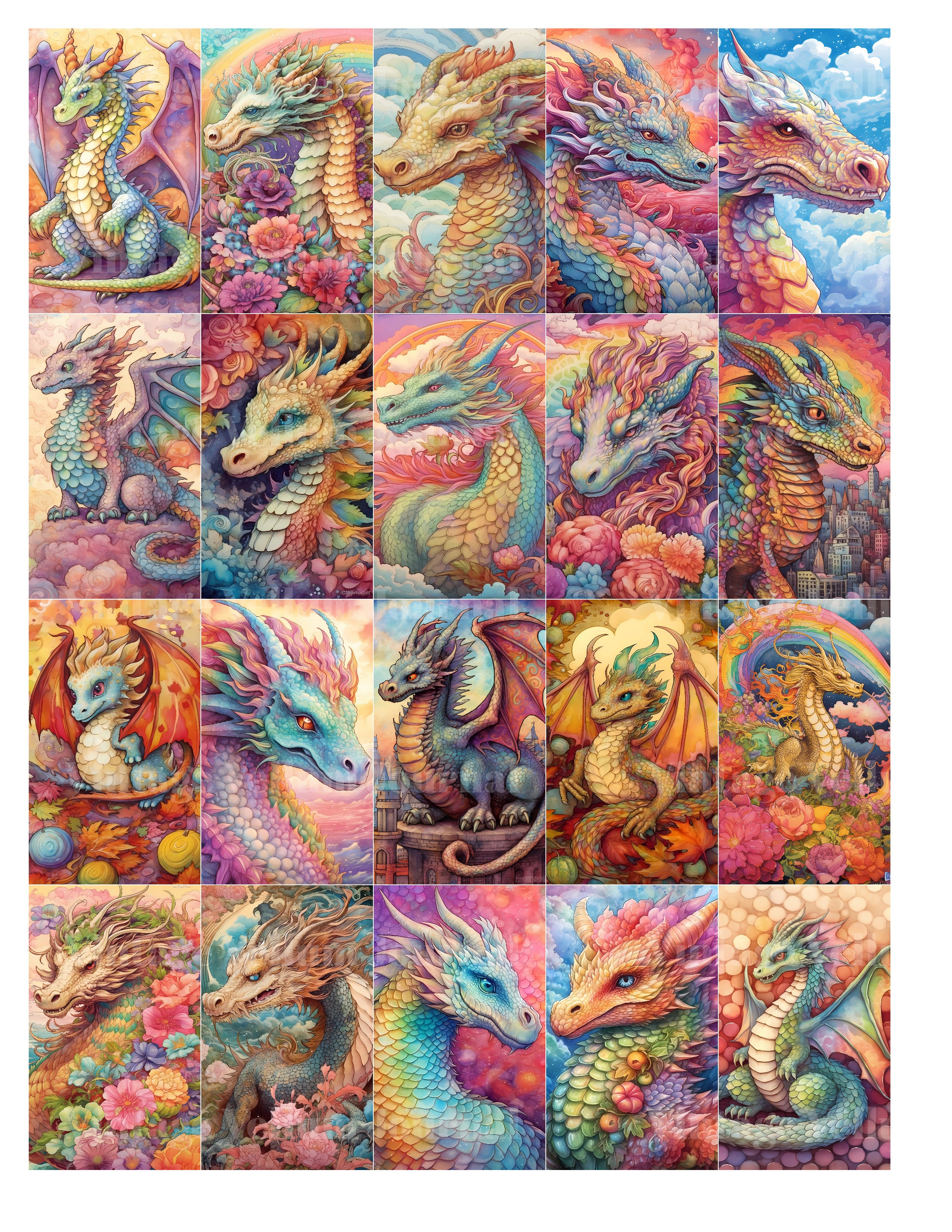 Rainbow Dragon Junk Journal Pages - CraftNest