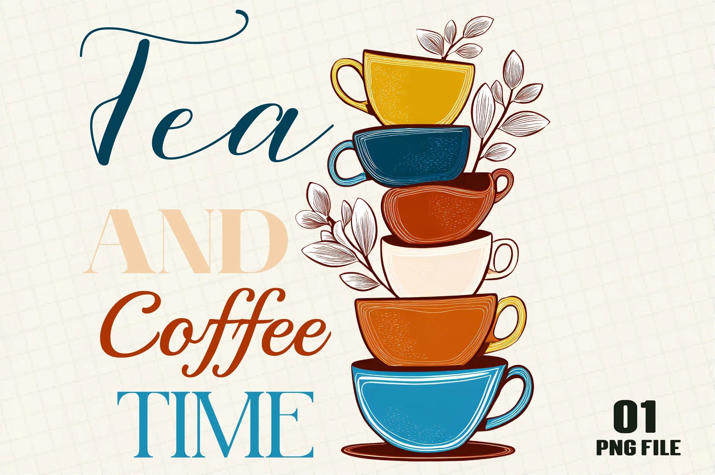 Tea and Coffee Time Clipart Bundle