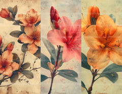 Azaleas Flowers Junk Journal Pages - CraftNest