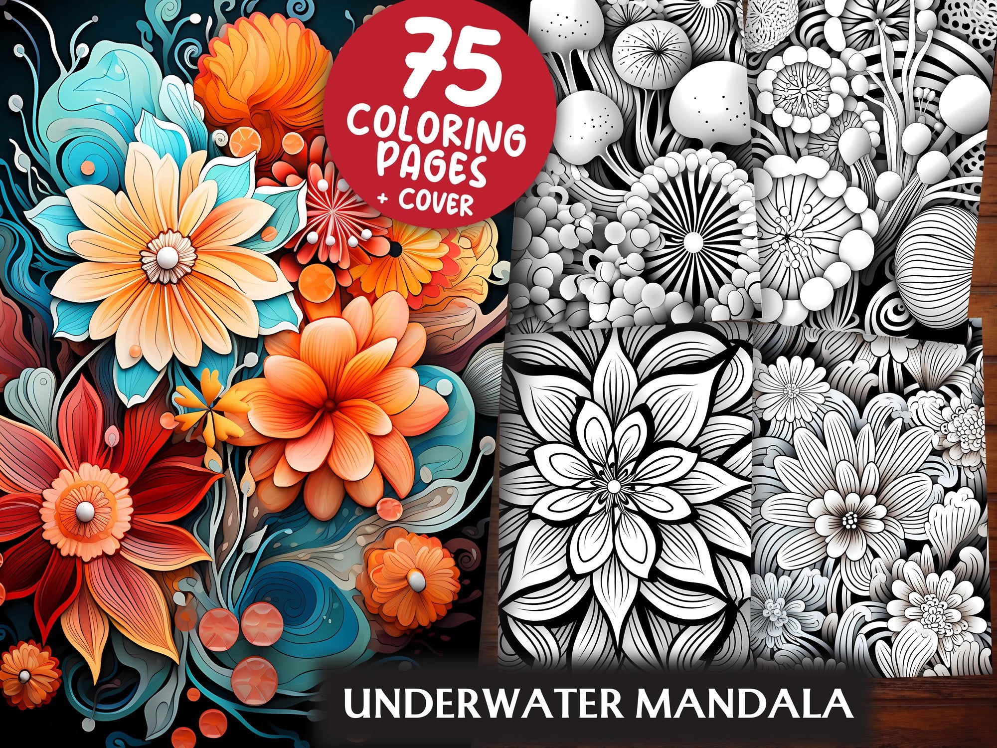 Underwater Mandala Coloring Books - CraftNest