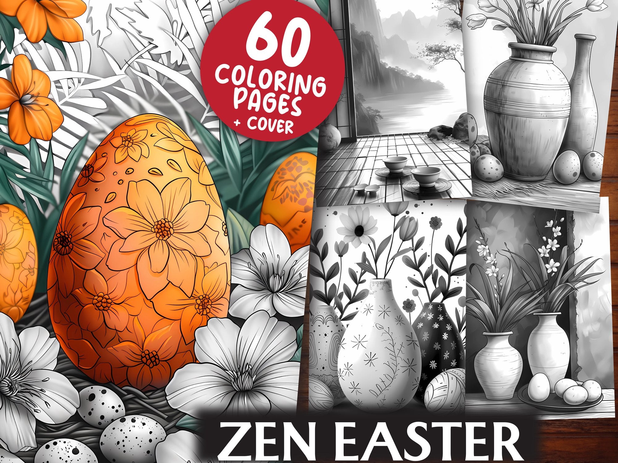 Zen Easter Coloring Books - CraftNest