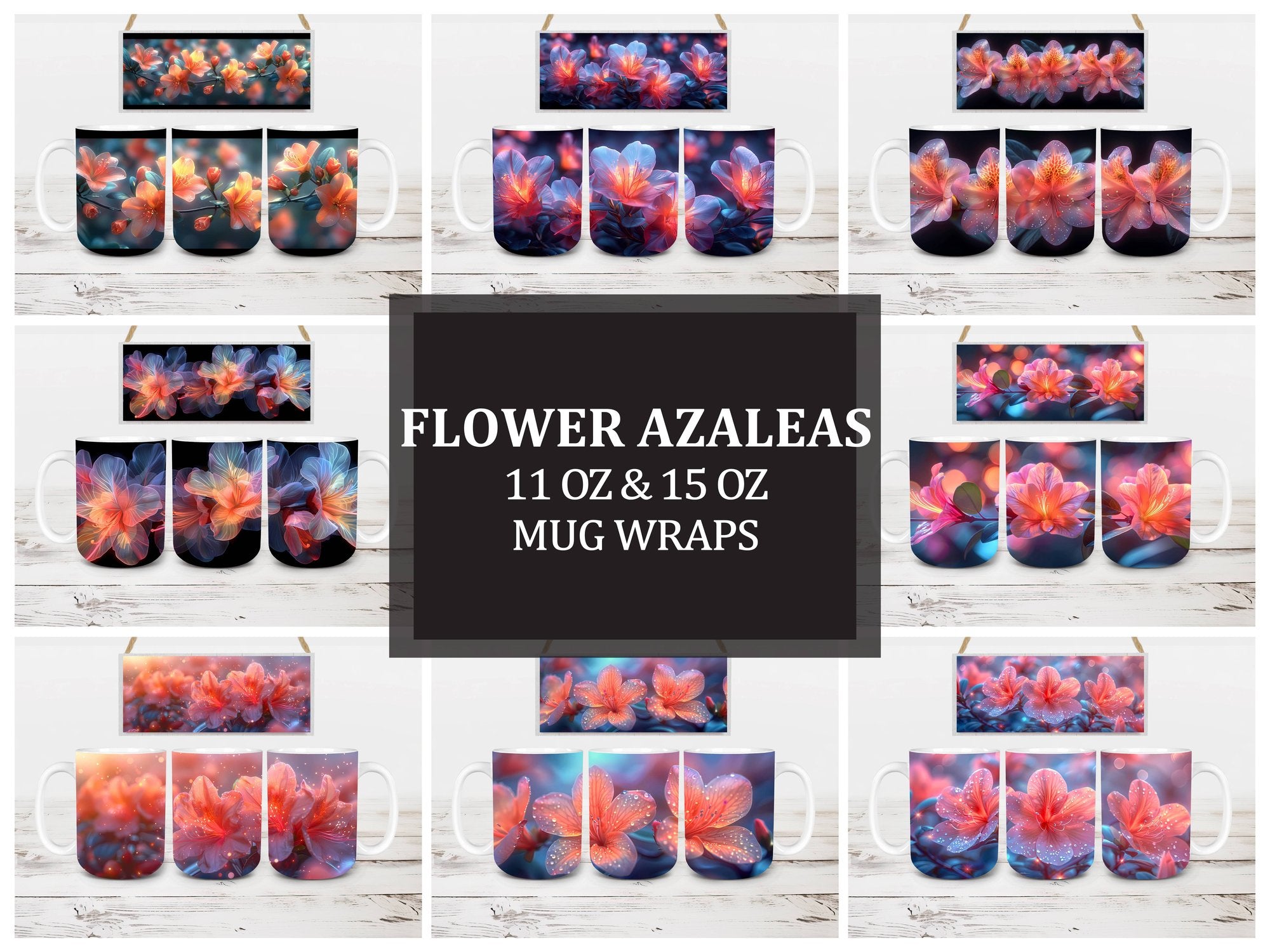 Flower Azaleas 6 Mug Wrap - CraftNest