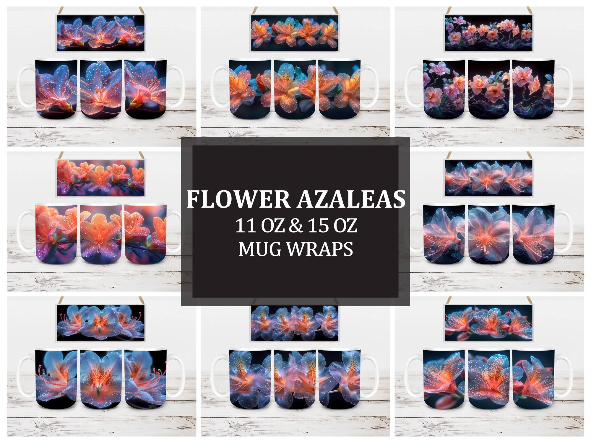 Flower Azaleas 4 Mug Wrap - CraftNest