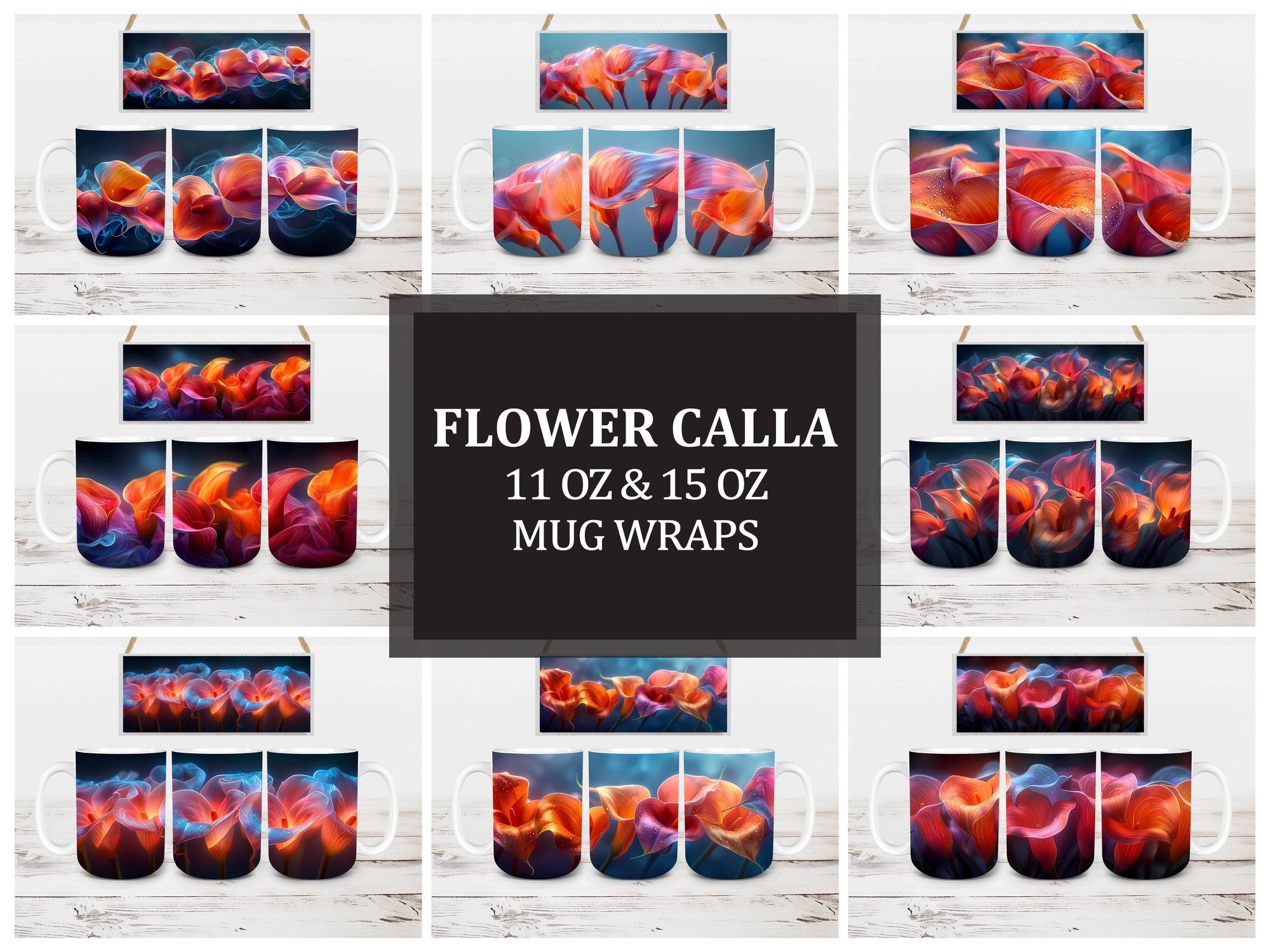 Flower Calla 6 Mug Wrap - CraftNest