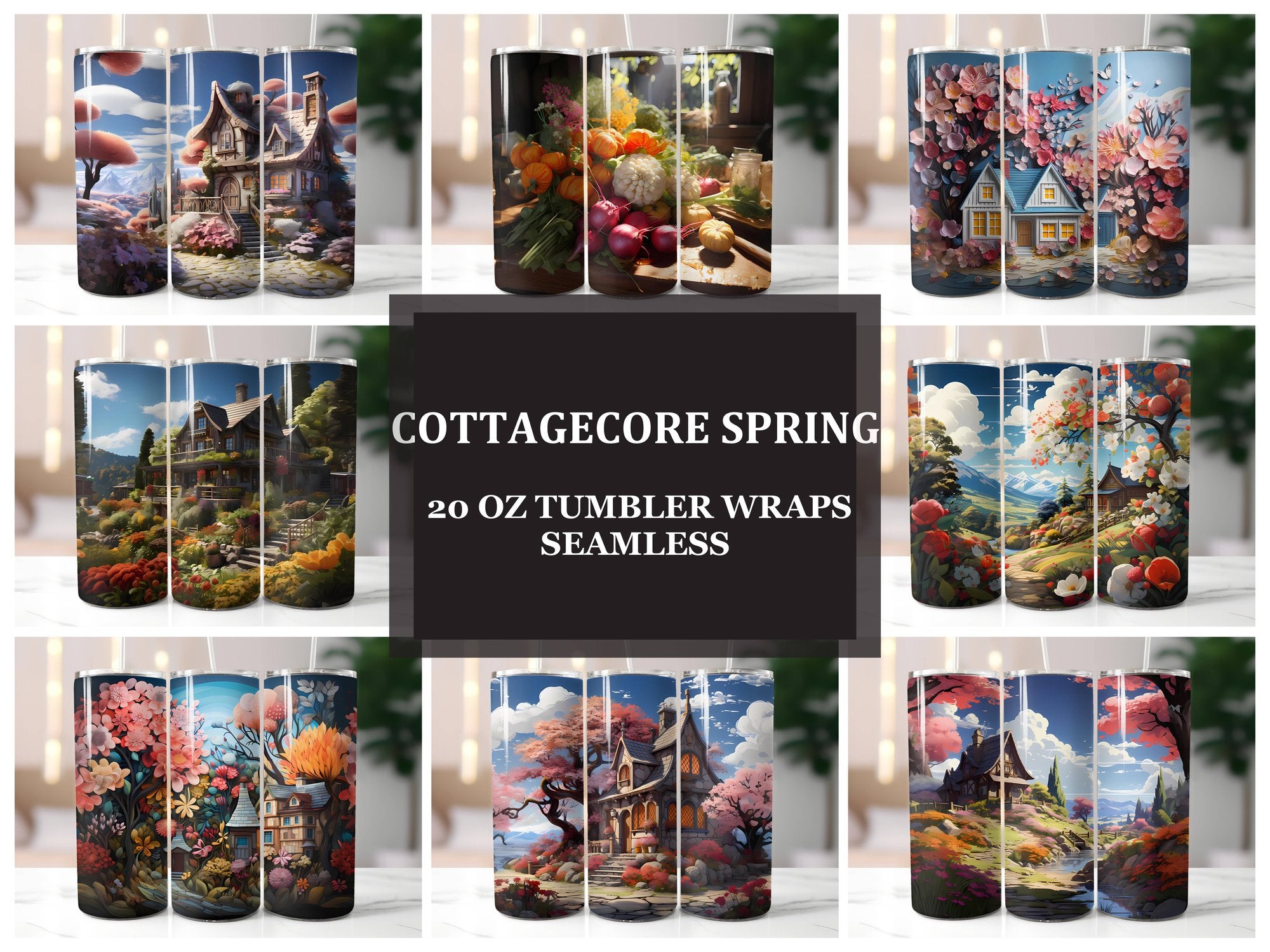 Cottagecore Spring 1 Tumbler Wrap - CraftNest