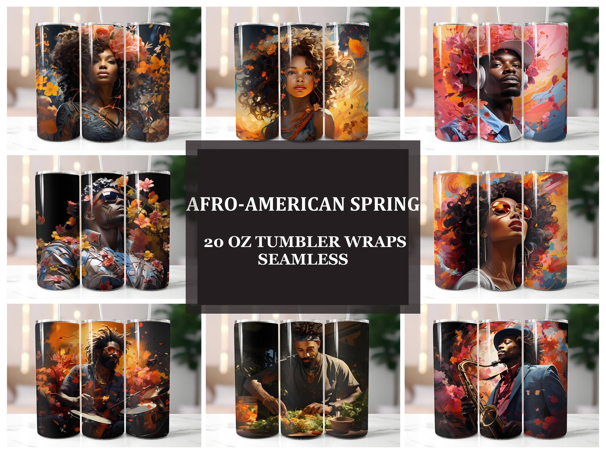 Afro-American Spring 1 Tumbler Wrap - CraftNest