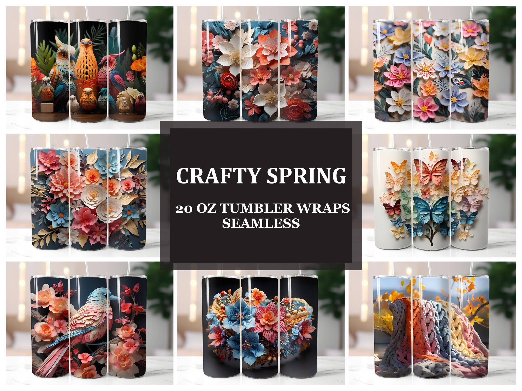 Crafty Spring 3 Tumbler Wrap - CraftNest