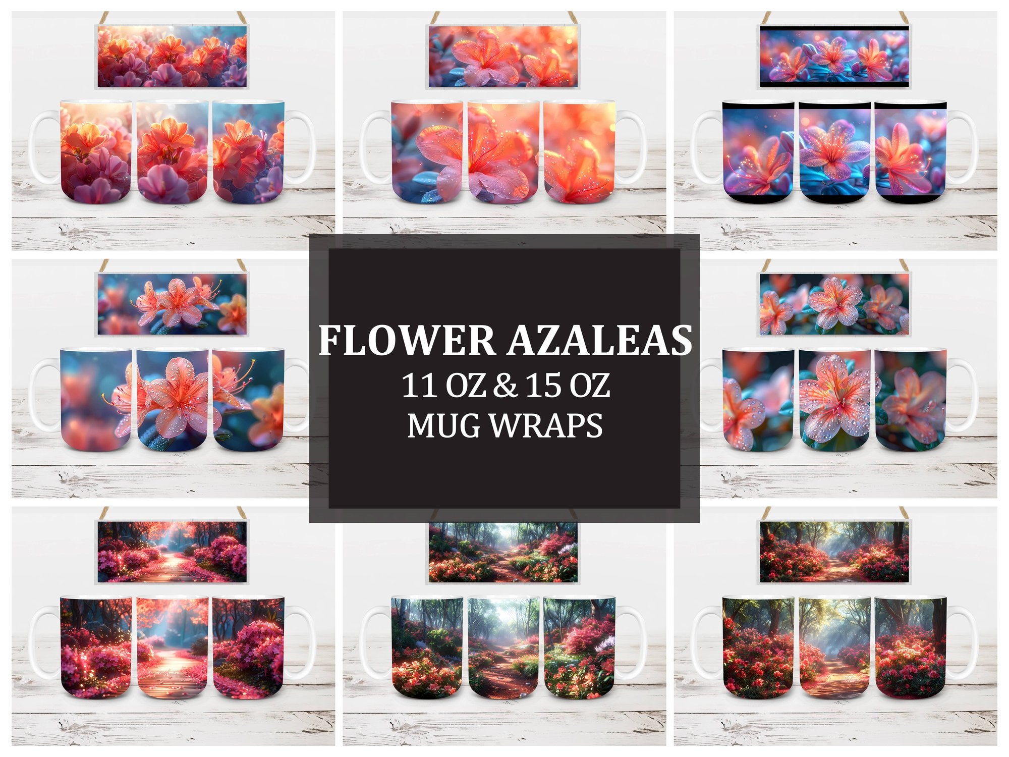 Flower Azaleas 2 Mug Wrap - CraftNest