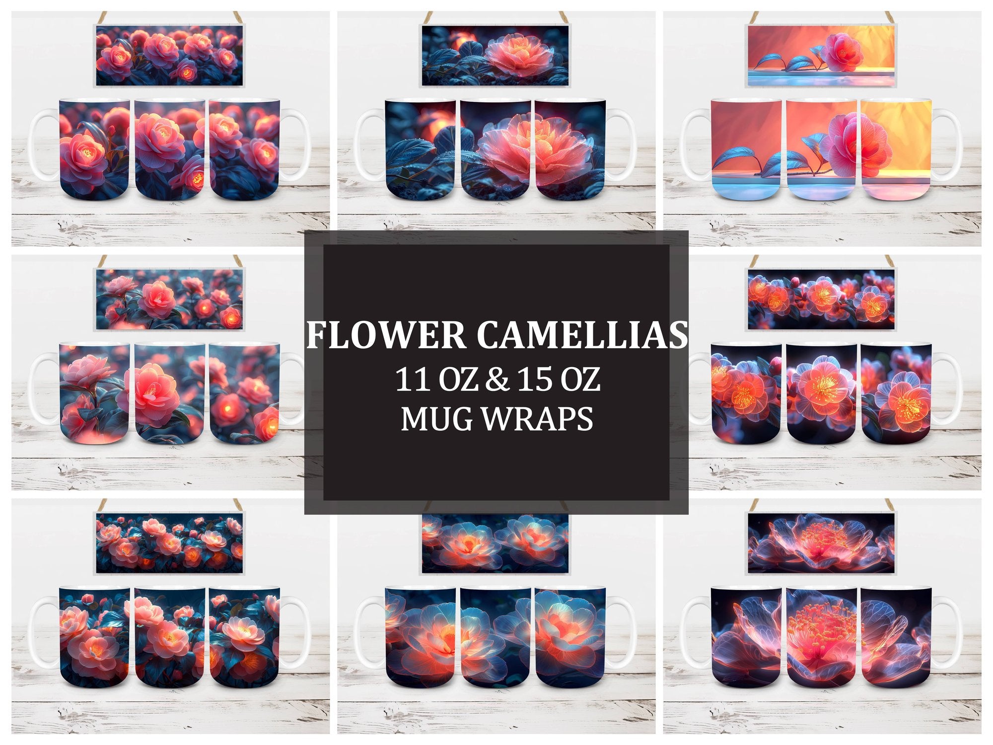 Flower Camellias 1 Mug Wrap - CraftNest