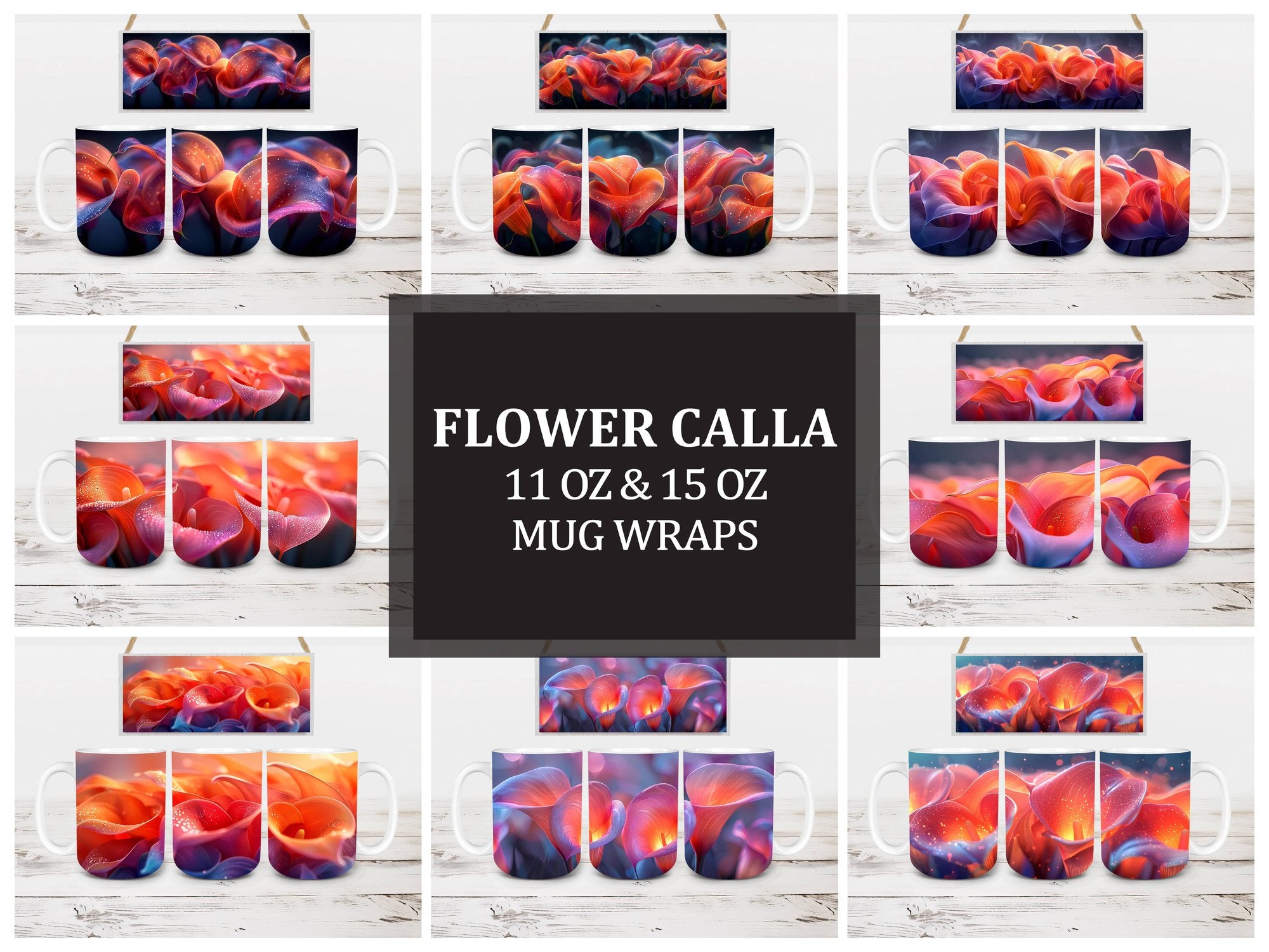 Flower Calla 3 Mug Wrap - CraftNest