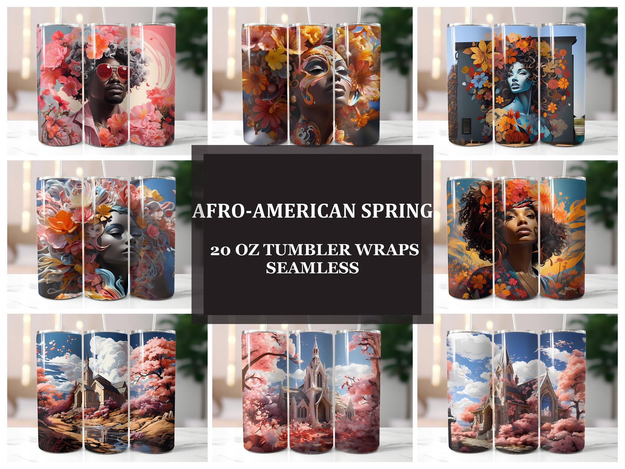 Afro-American Spring 2 Tumbler Wrap - CraftNest