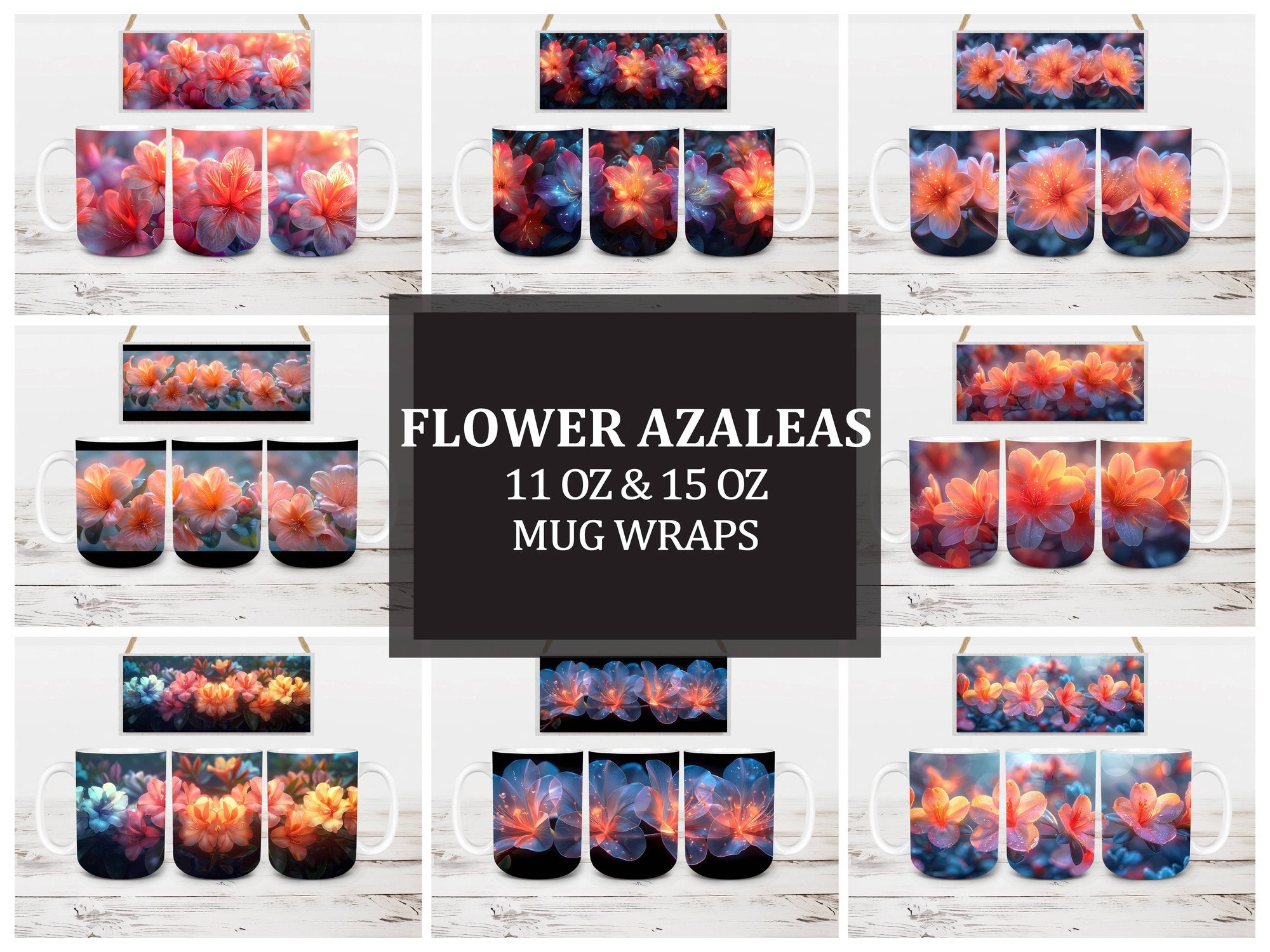 Flower Azaleas 5 Mug Wrap - CraftNest