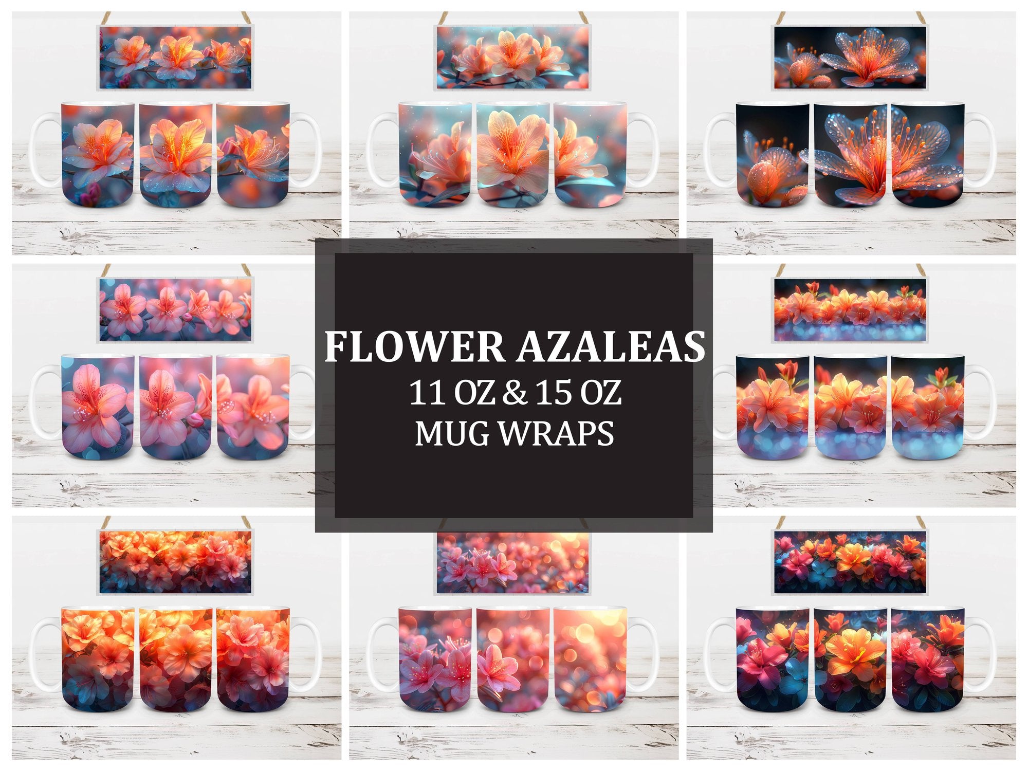 Flower Azaleas 1 Mug Wrap - CraftNest