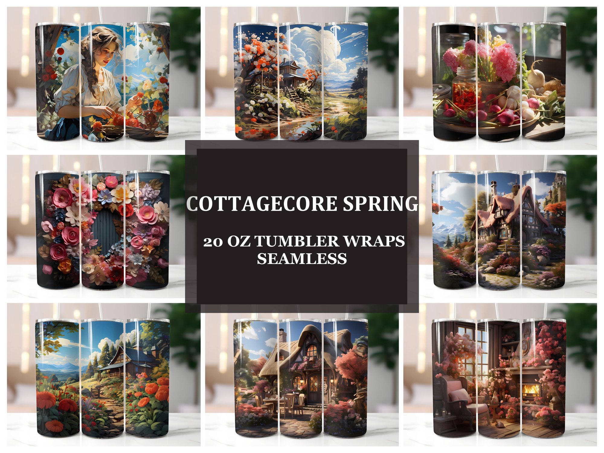 Cottagecore Spring 6 Tumbler Wrap - CraftNest