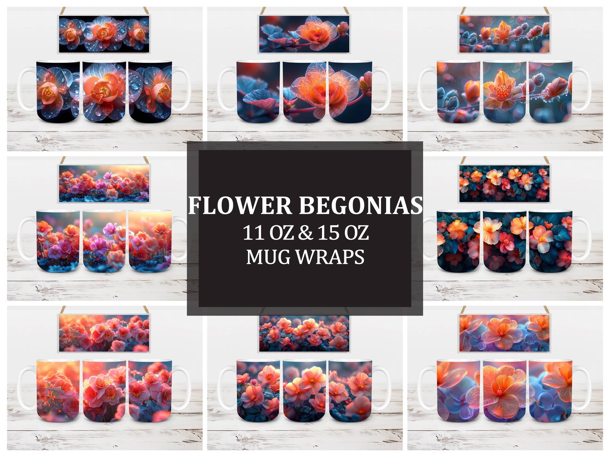 Flower Begonias 1 Mug Wrap - CraftNest
