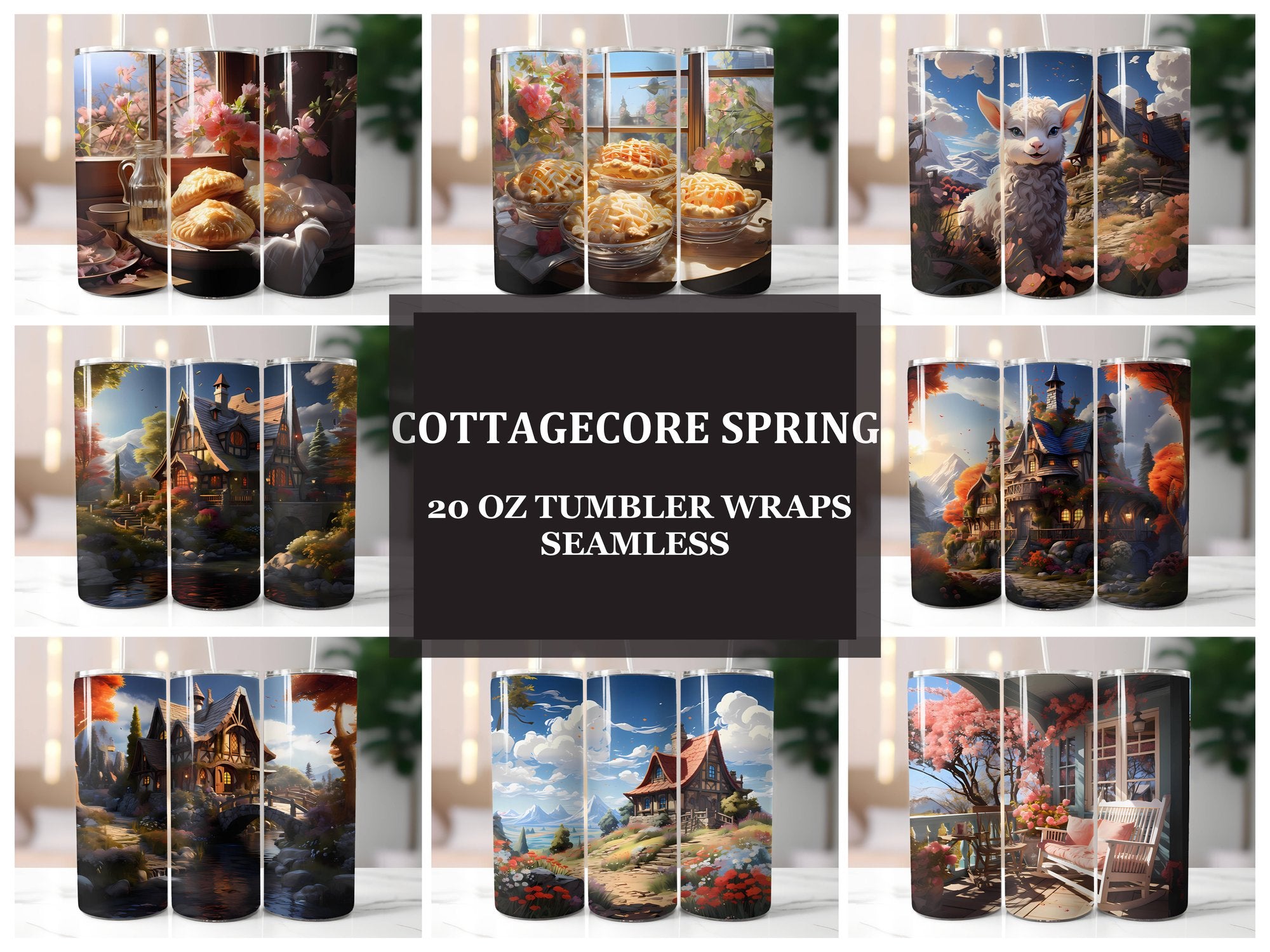 Cottagecore Spring 5 Tumbler Wrap - CraftNest
